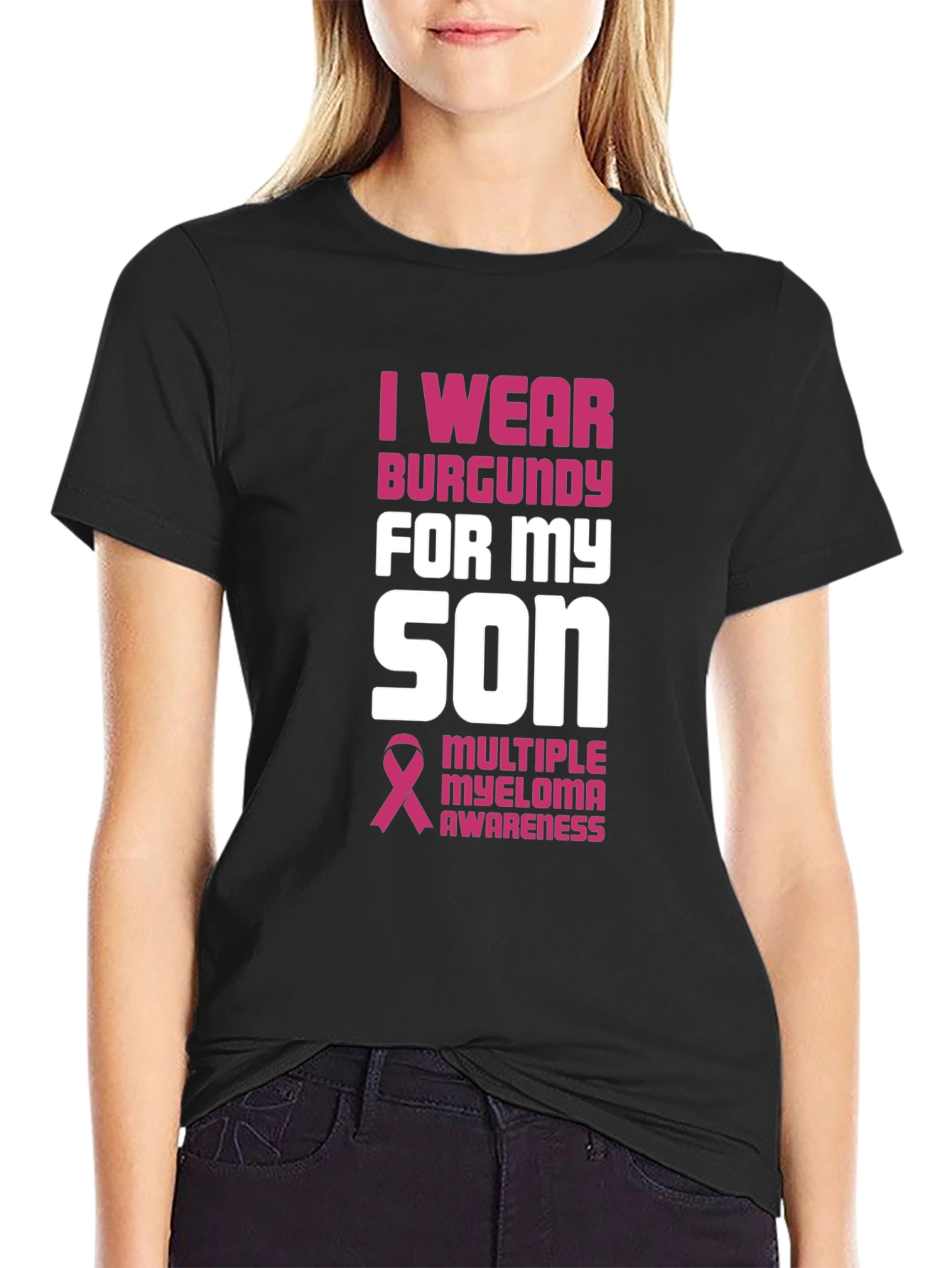 Burgundy Multiple Myeloma Awareness T-Shirt