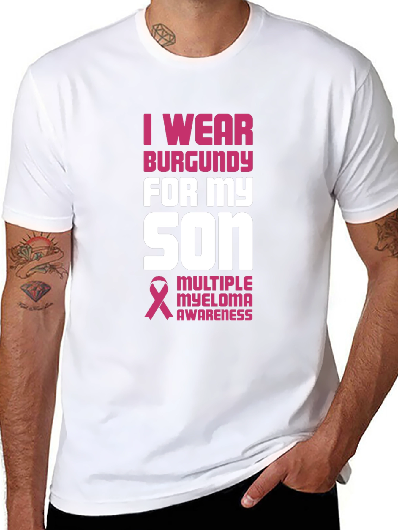 Burgundy Multiple Myeloma Awareness T-Shirt