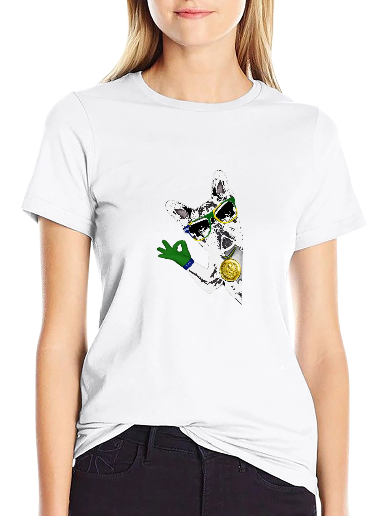 Cool Dog Graphic T-Shirt - Black
