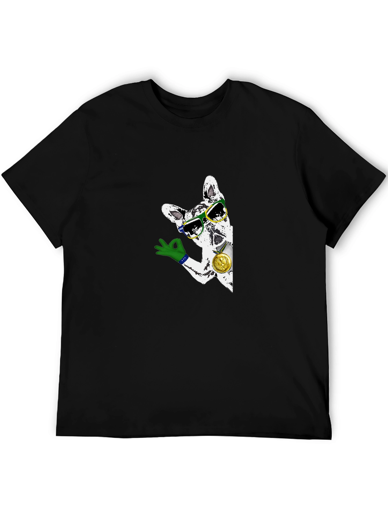 Cool Dog Graphic T-Shirt - Black