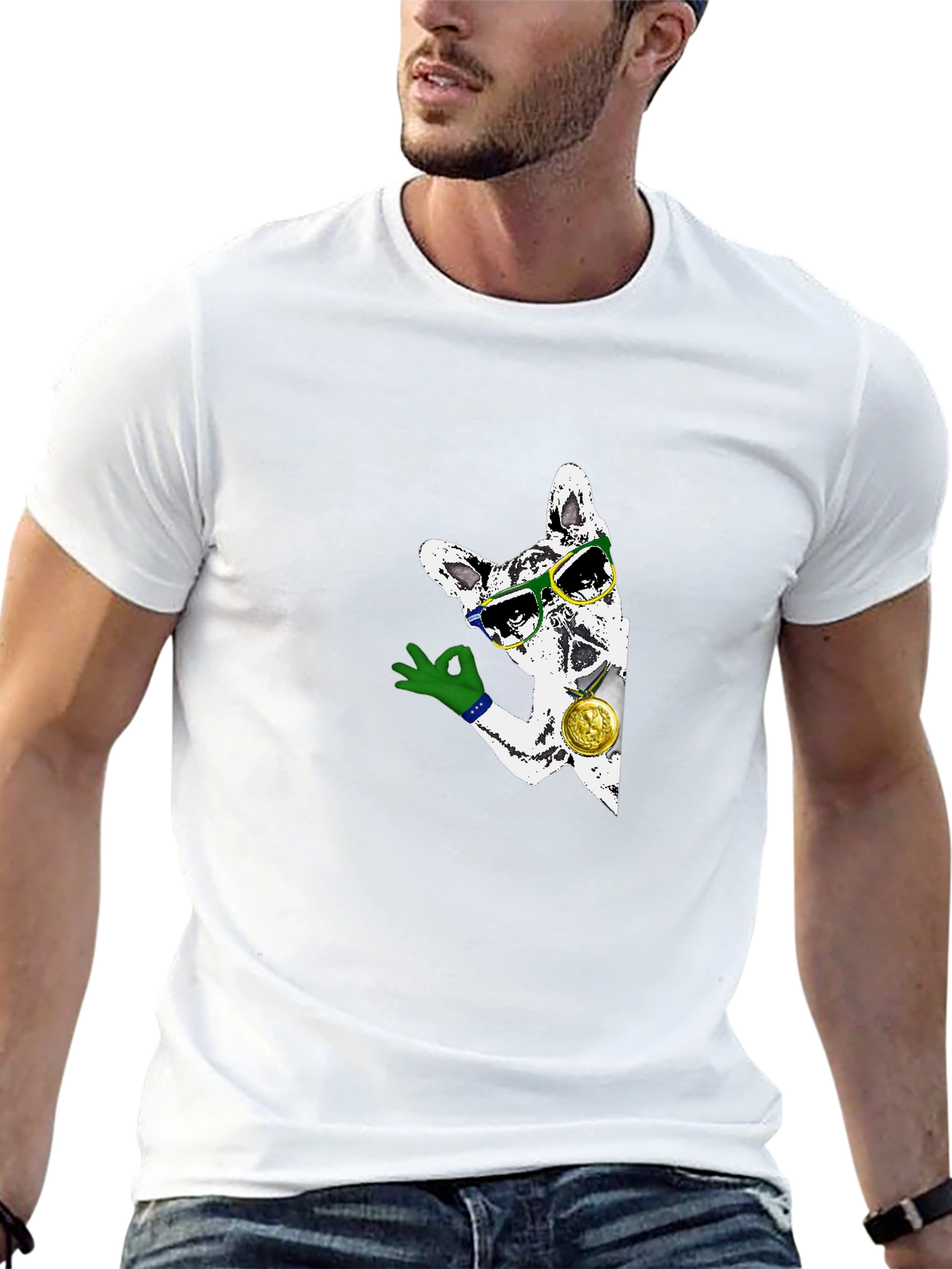 Cool Dog Graphic T-Shirt - Black