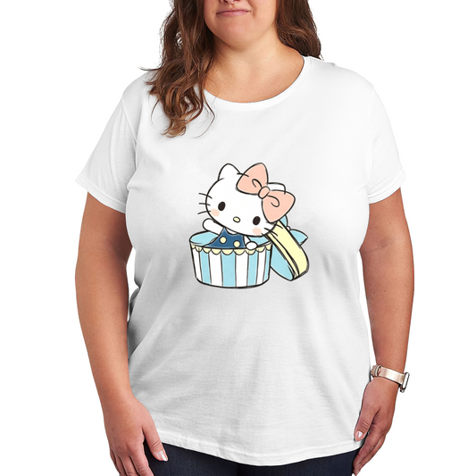 Gift?Box Hello Kitty Sweet Simple Cartoon Plus?Size Women T?Shirt