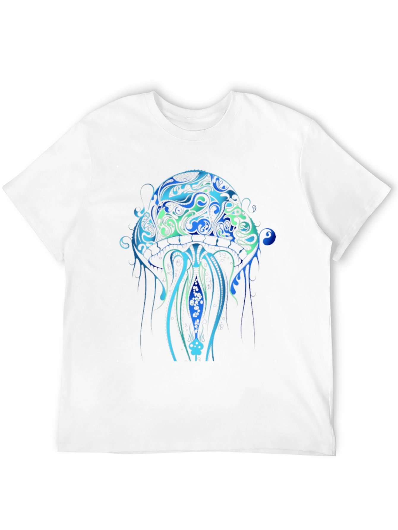 Jellyfish Graphic Print Black T-Shirt