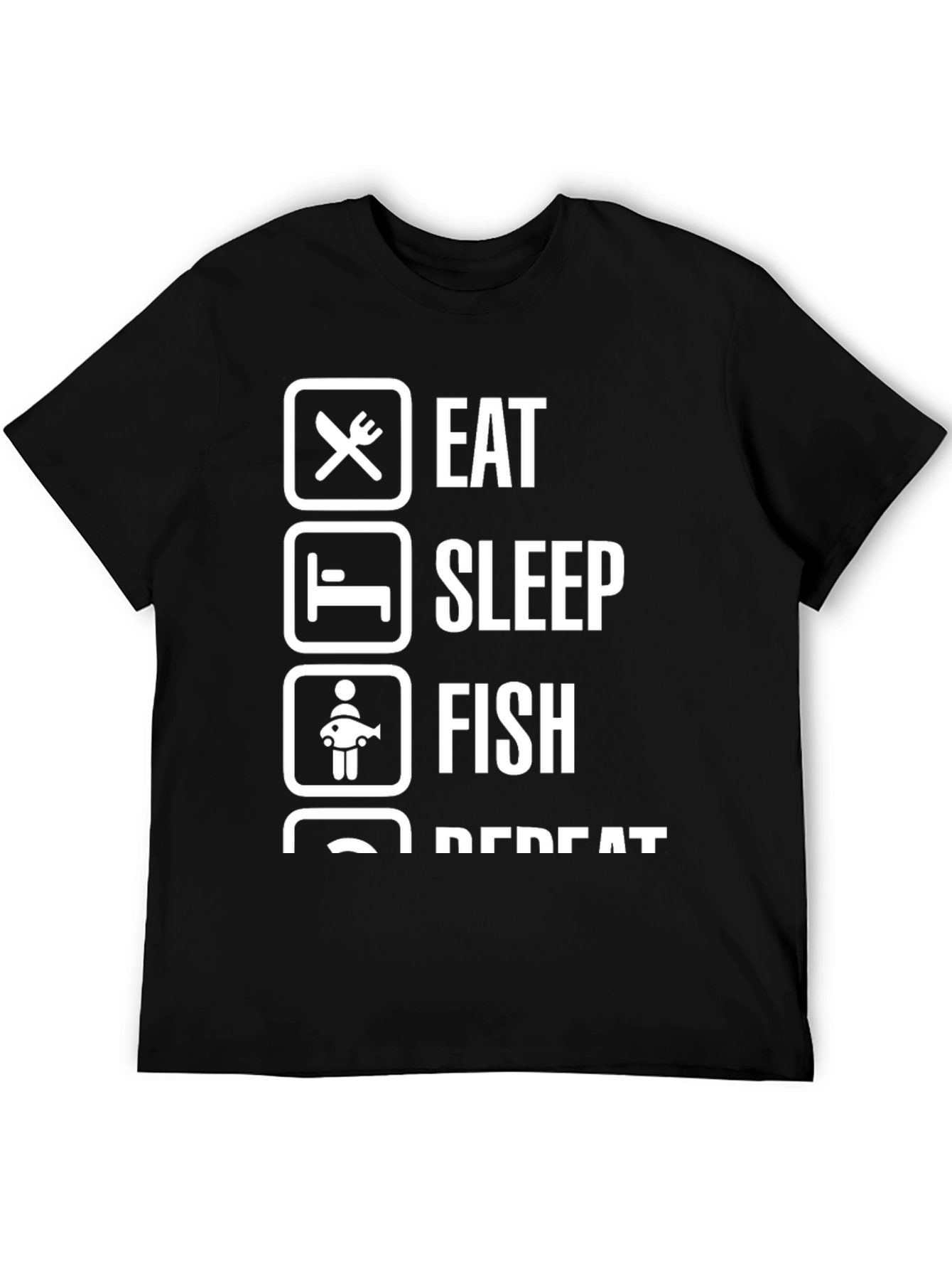 Eat Sleep Fish Repeat Graphic T-Shirt