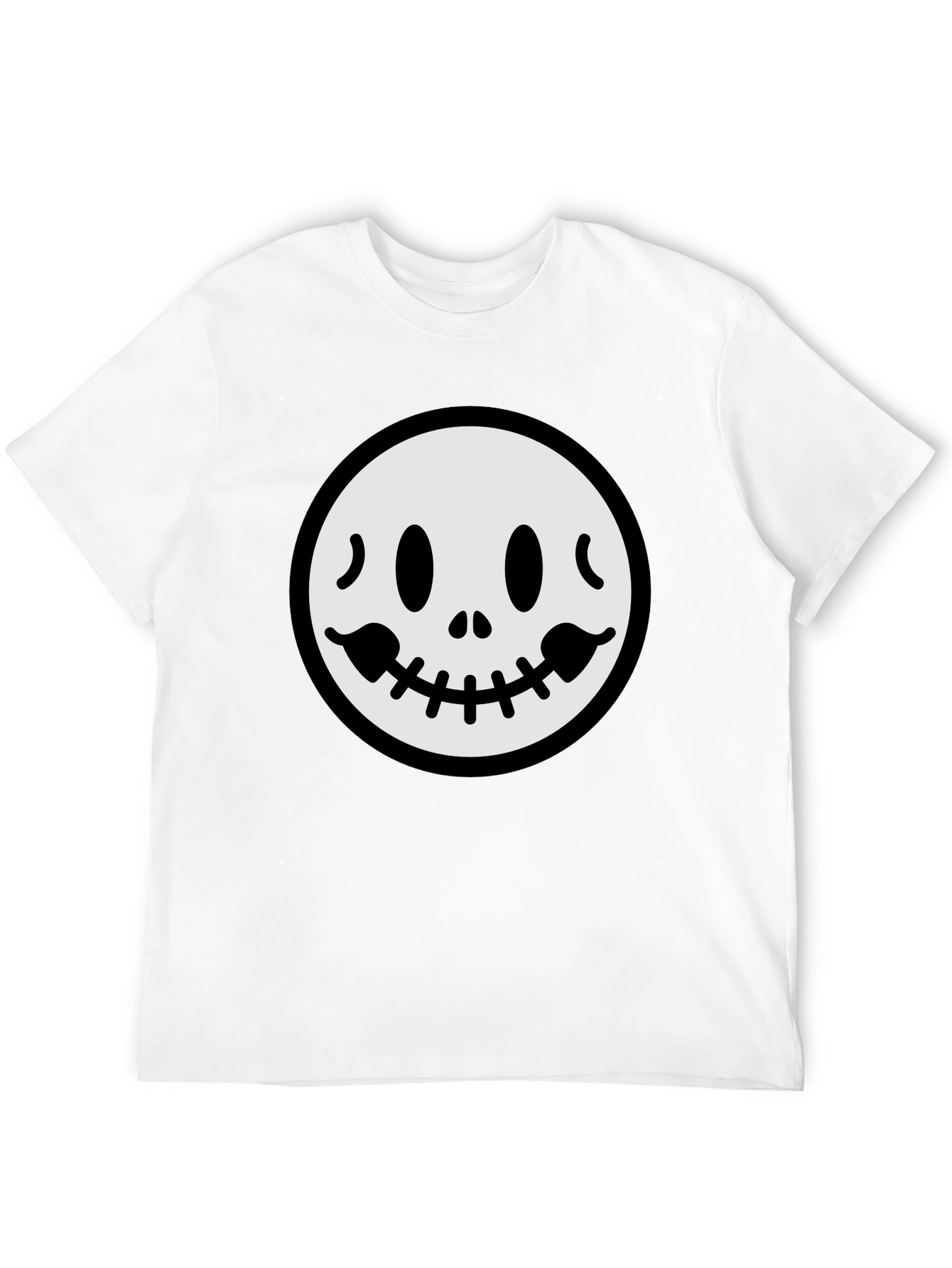 Spooky Smile Graphic Tee - Black Cotton T-Shirt