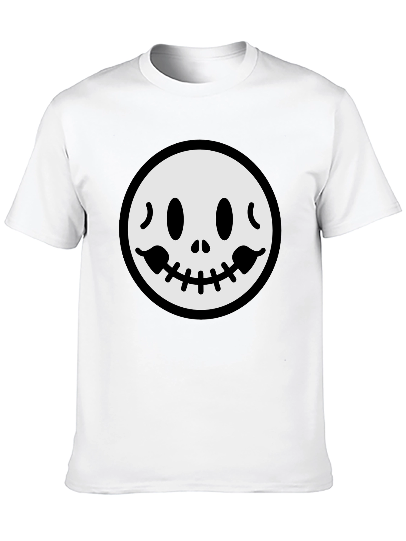 Spooky Smile Graphic Tee - Black Cotton T-Shirt