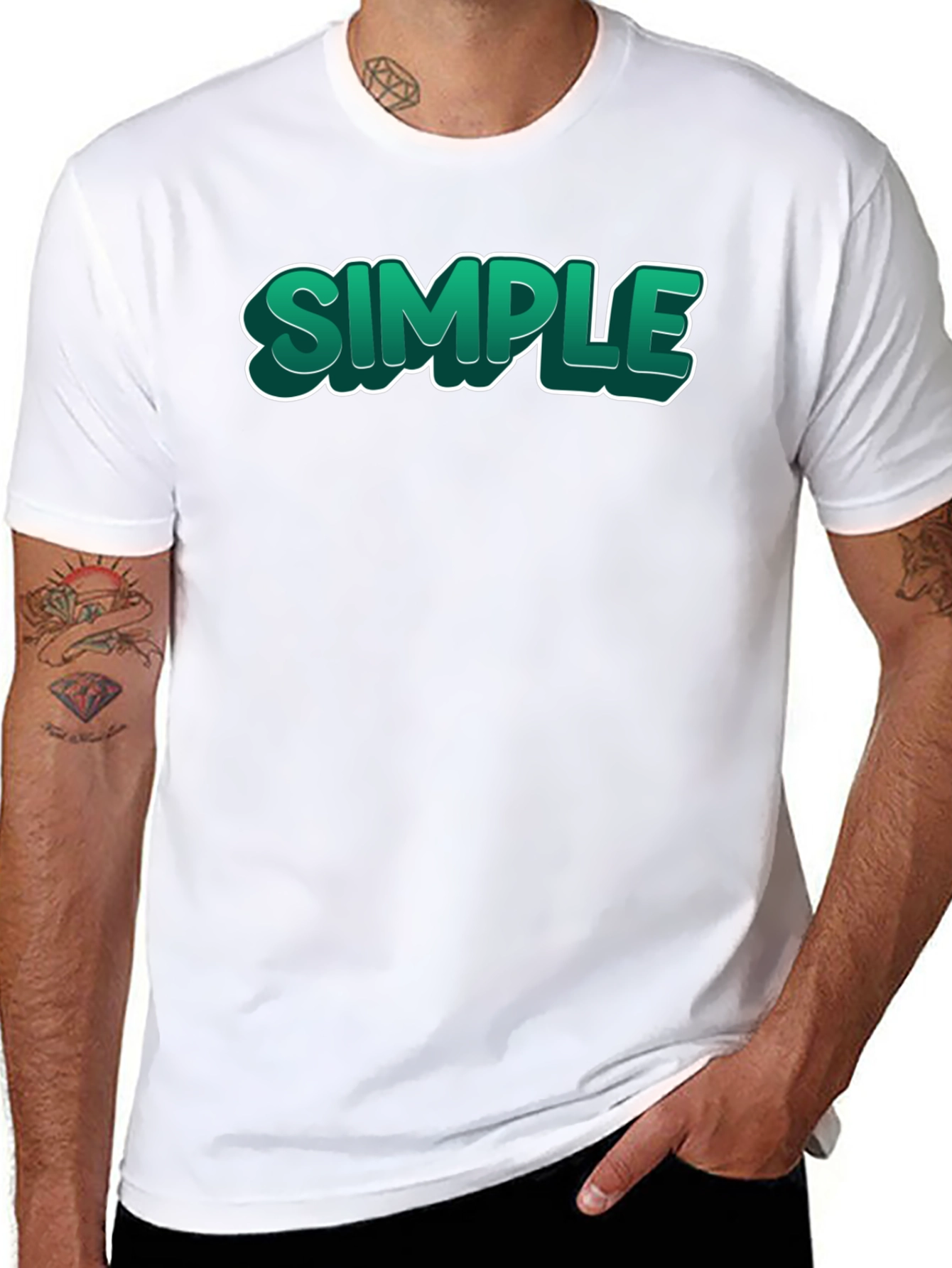 Simple Graphic Print T-Shirt