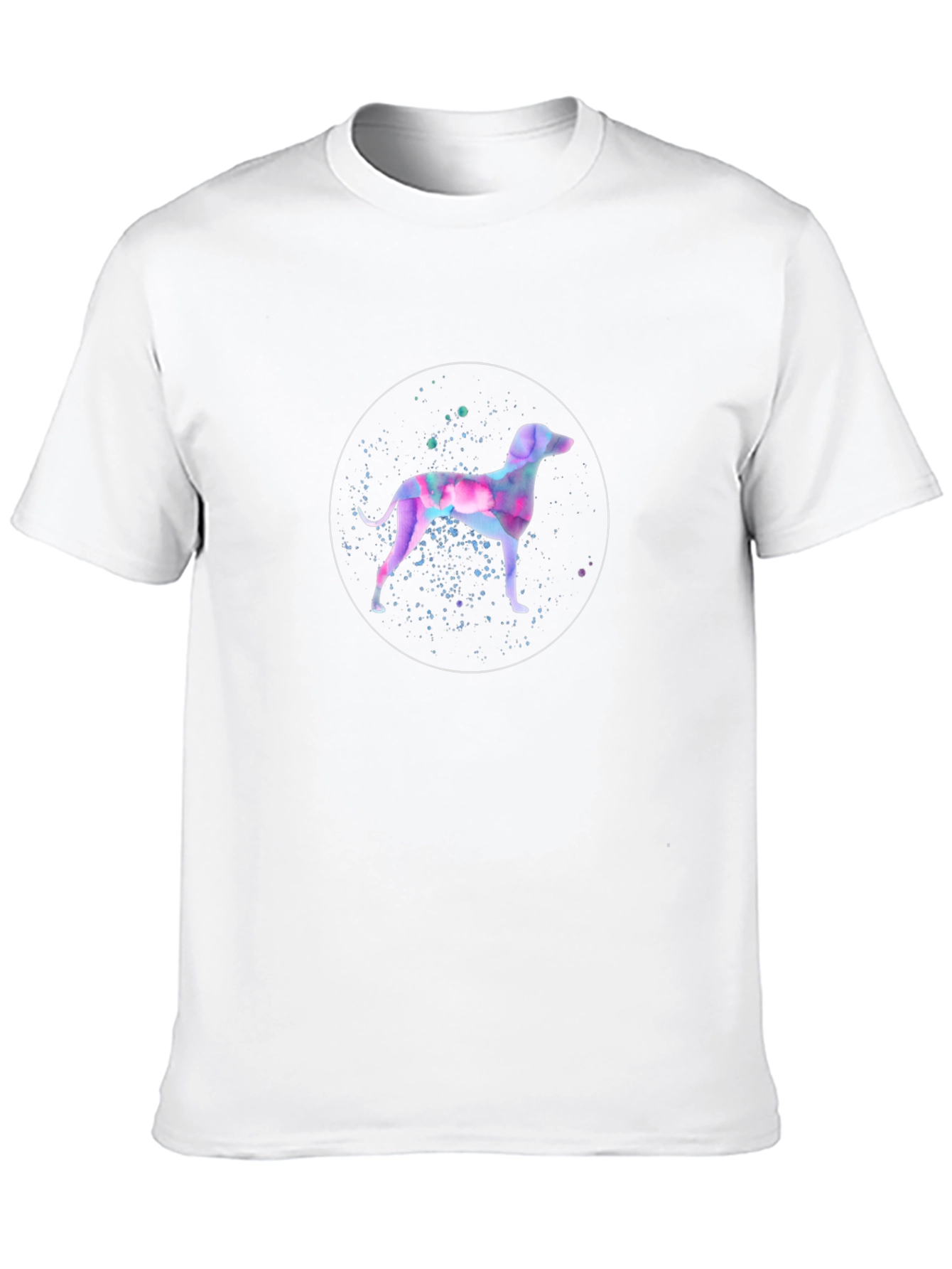 Abstract Dog Graphic Black T-Shirt