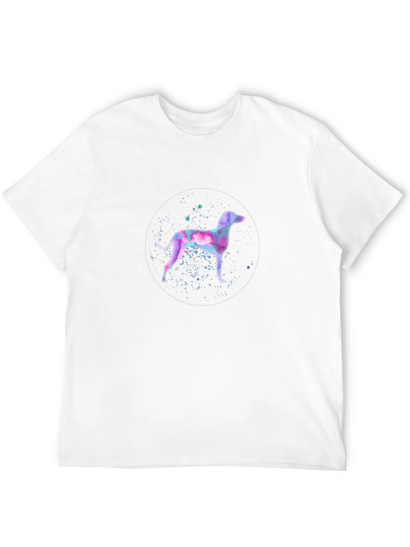 Abstract Dog Graphic Black T-Shirt