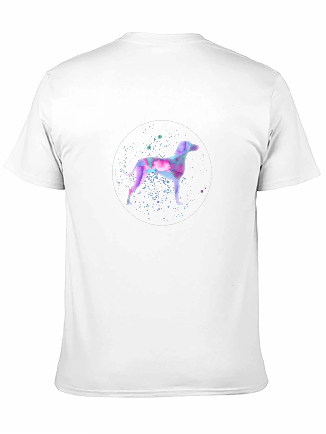 Abstract Dog Graphic Black T-Shirt