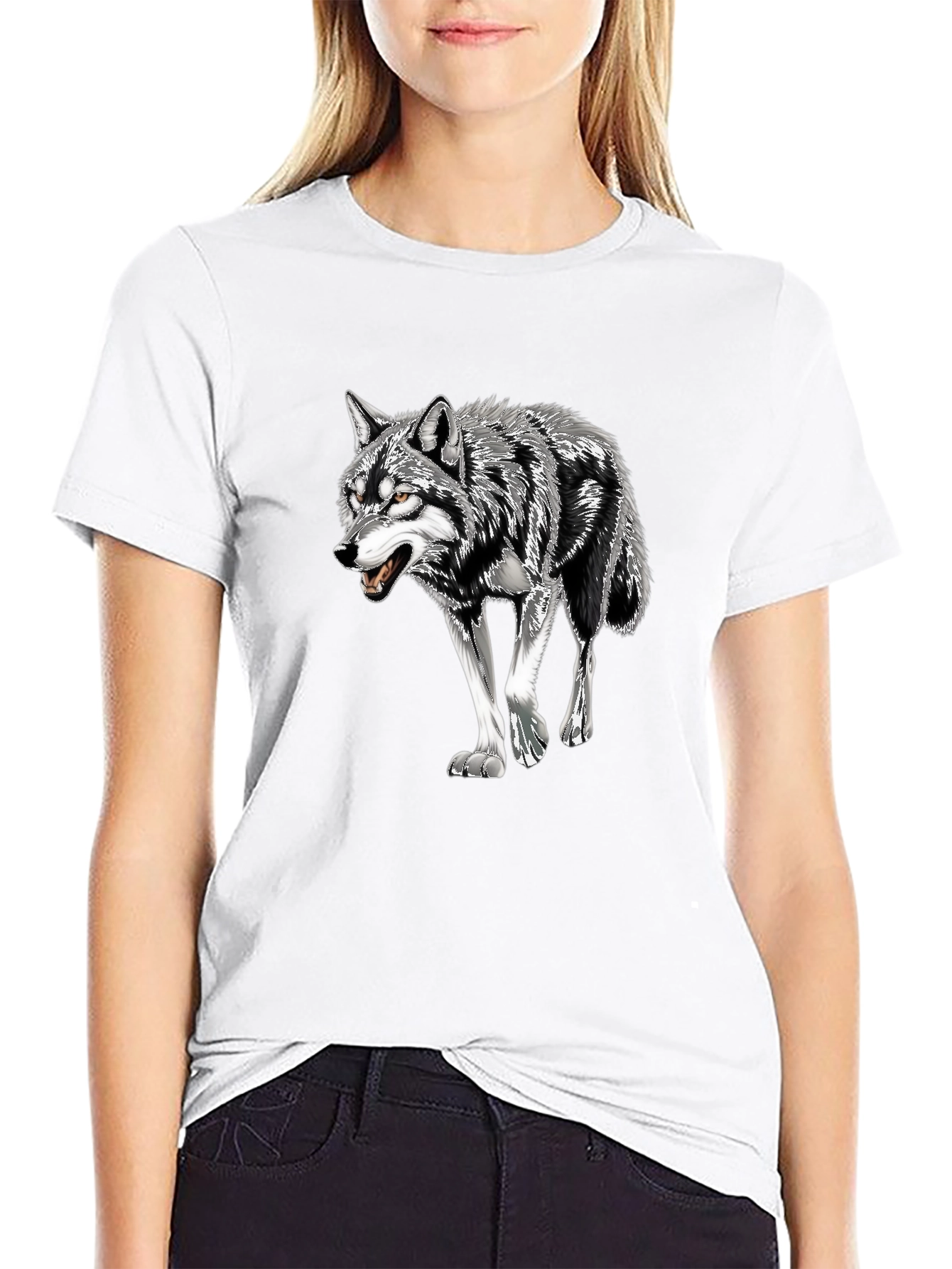 Black Wolf Graphic Tee - Mens