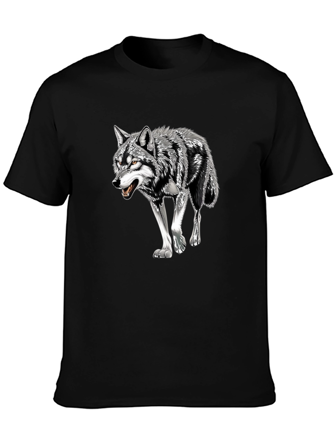 Black Wolf Graphic Tee - Mens