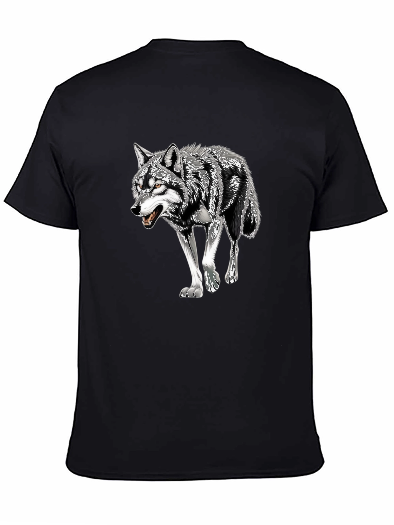 Black Wolf Graphic Tee - Mens