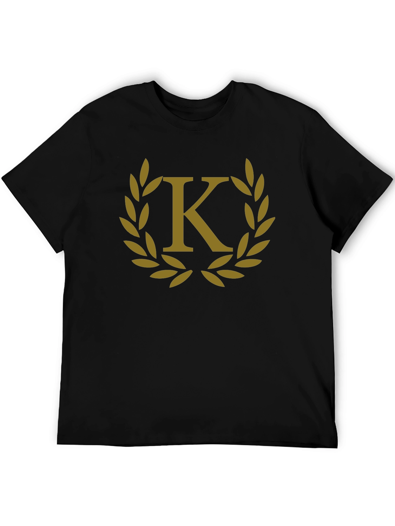 Letter K Laurel Wreath Graphic T-Shirt