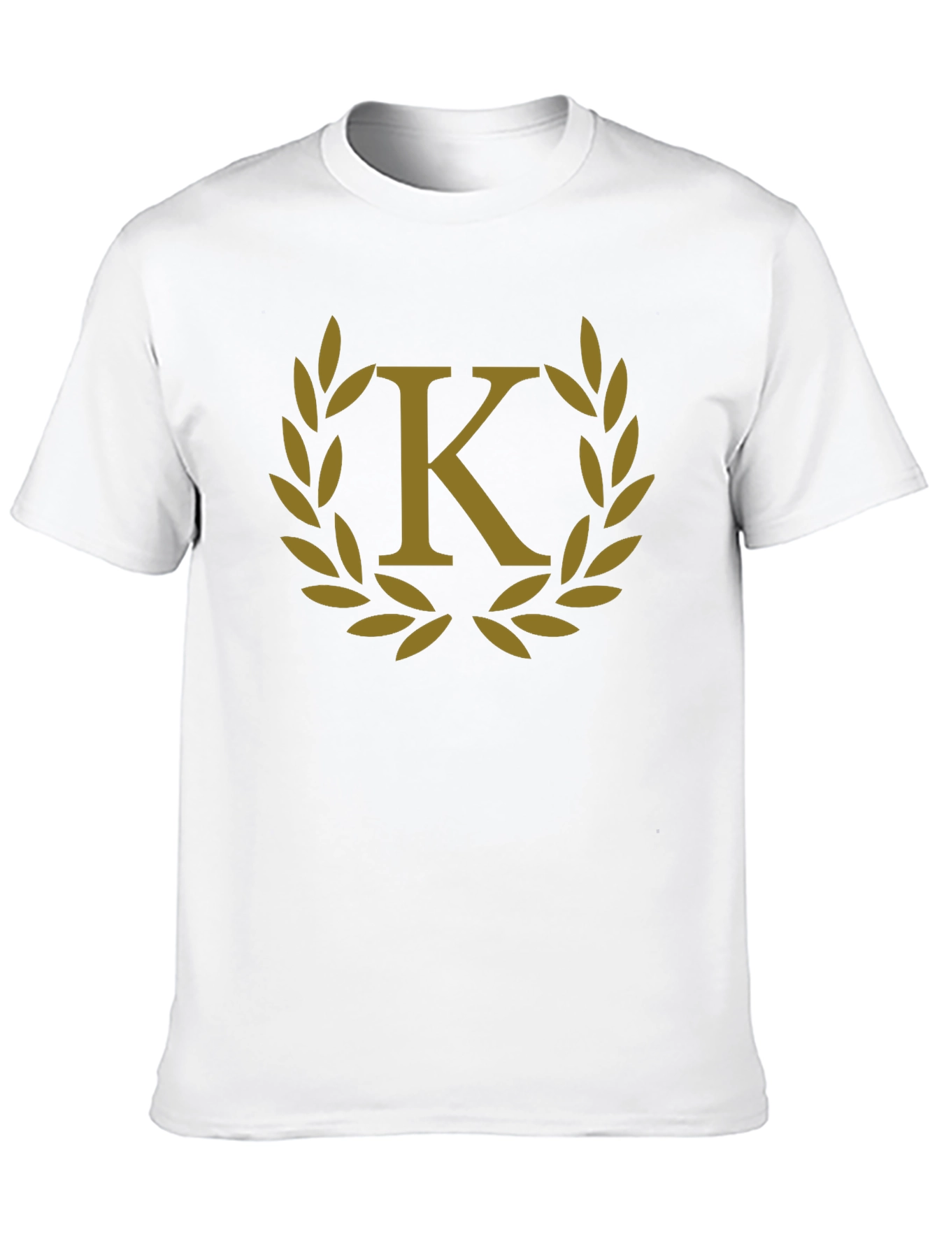 Letter K Laurel Wreath Graphic T-Shirt