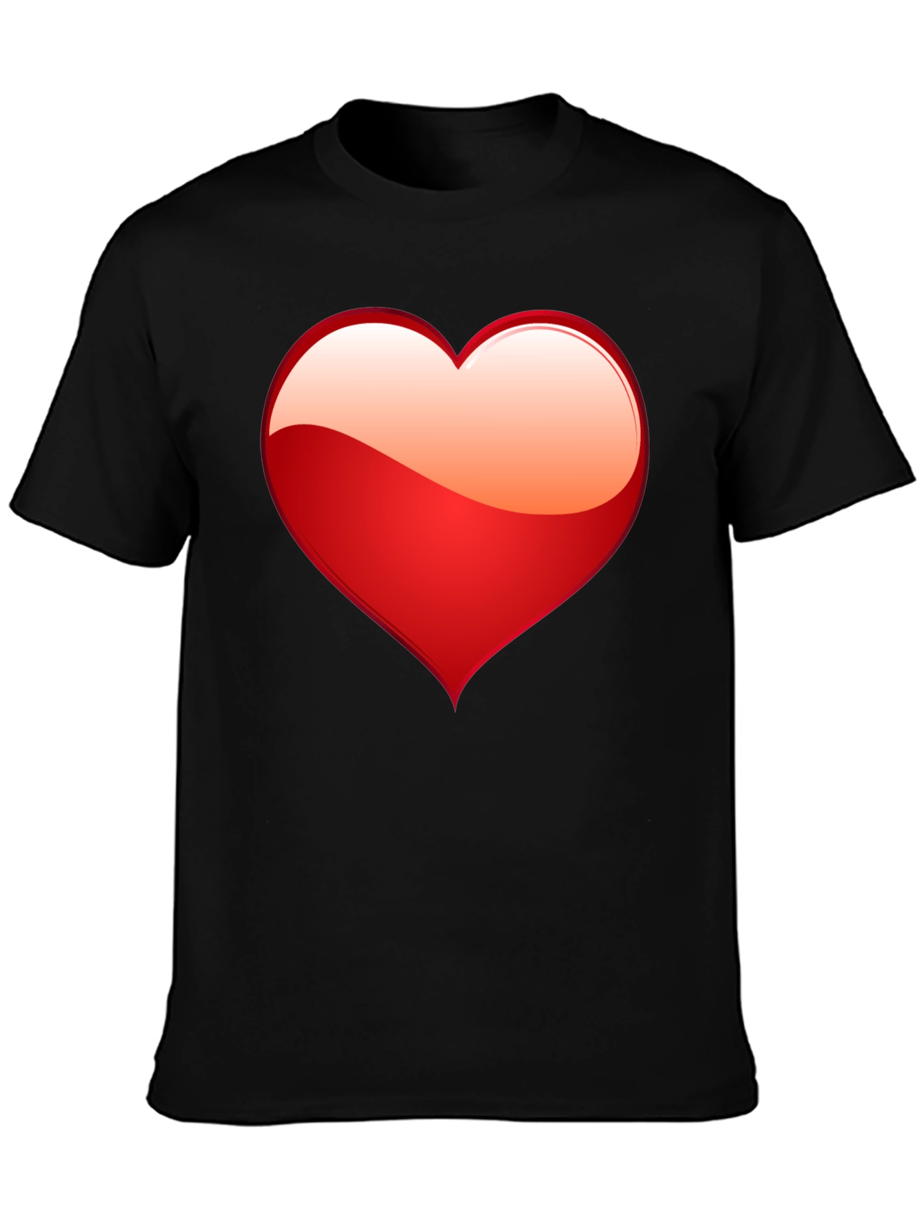 Heart Graphic Black T-Shirt
