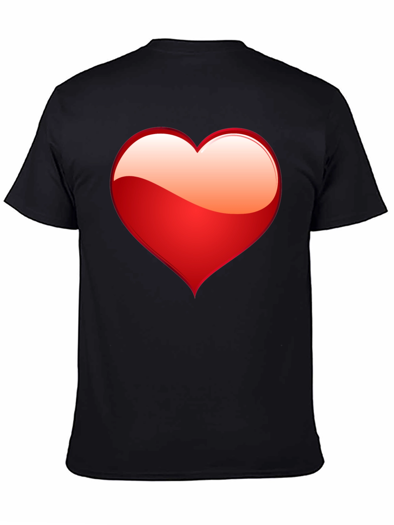 Heart Graphic Black T-Shirt