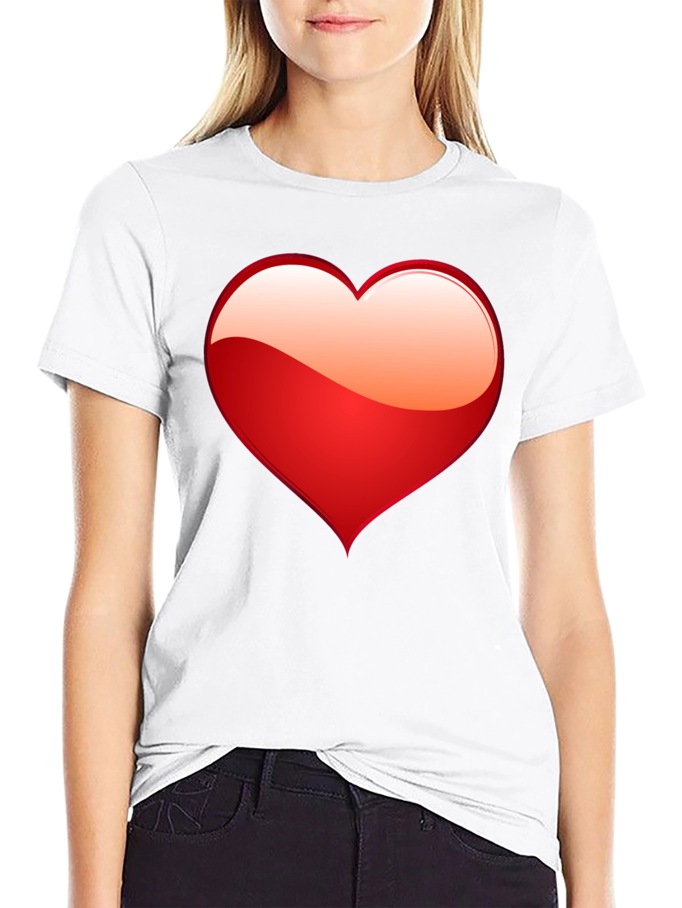 Heart Graphic Black T-Shirt