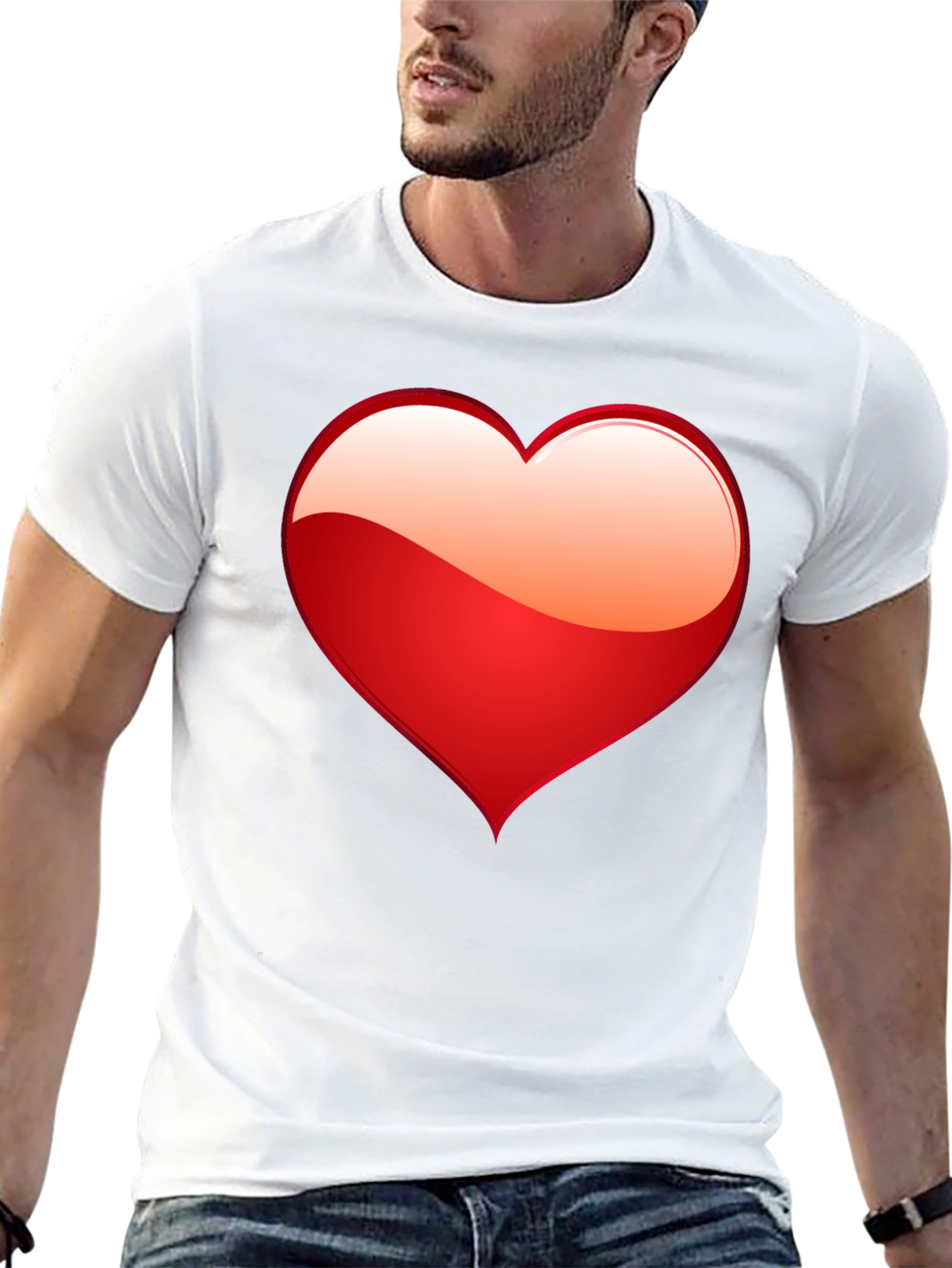 Heart Graphic Black T-Shirt