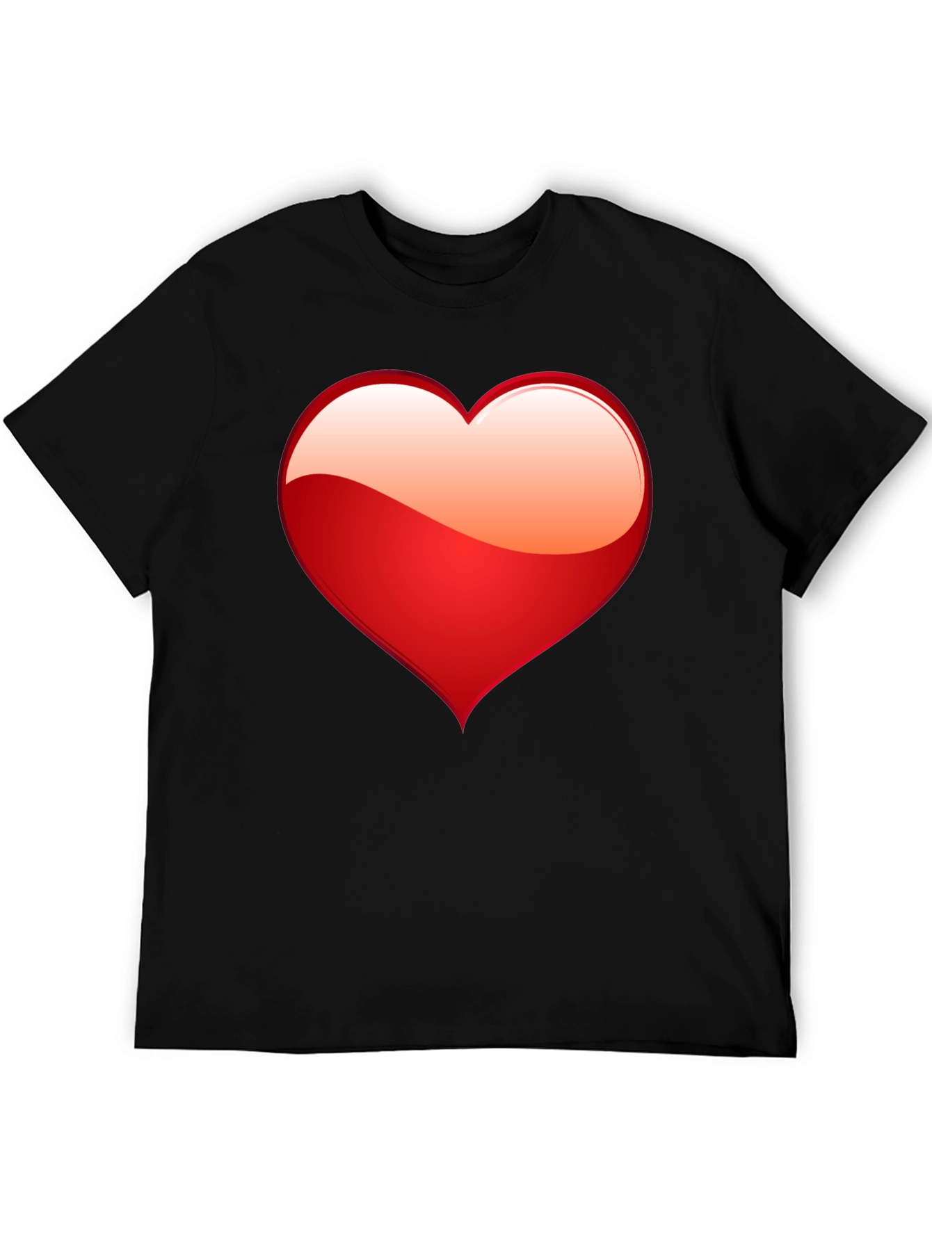 Heart Graphic Black T-Shirt