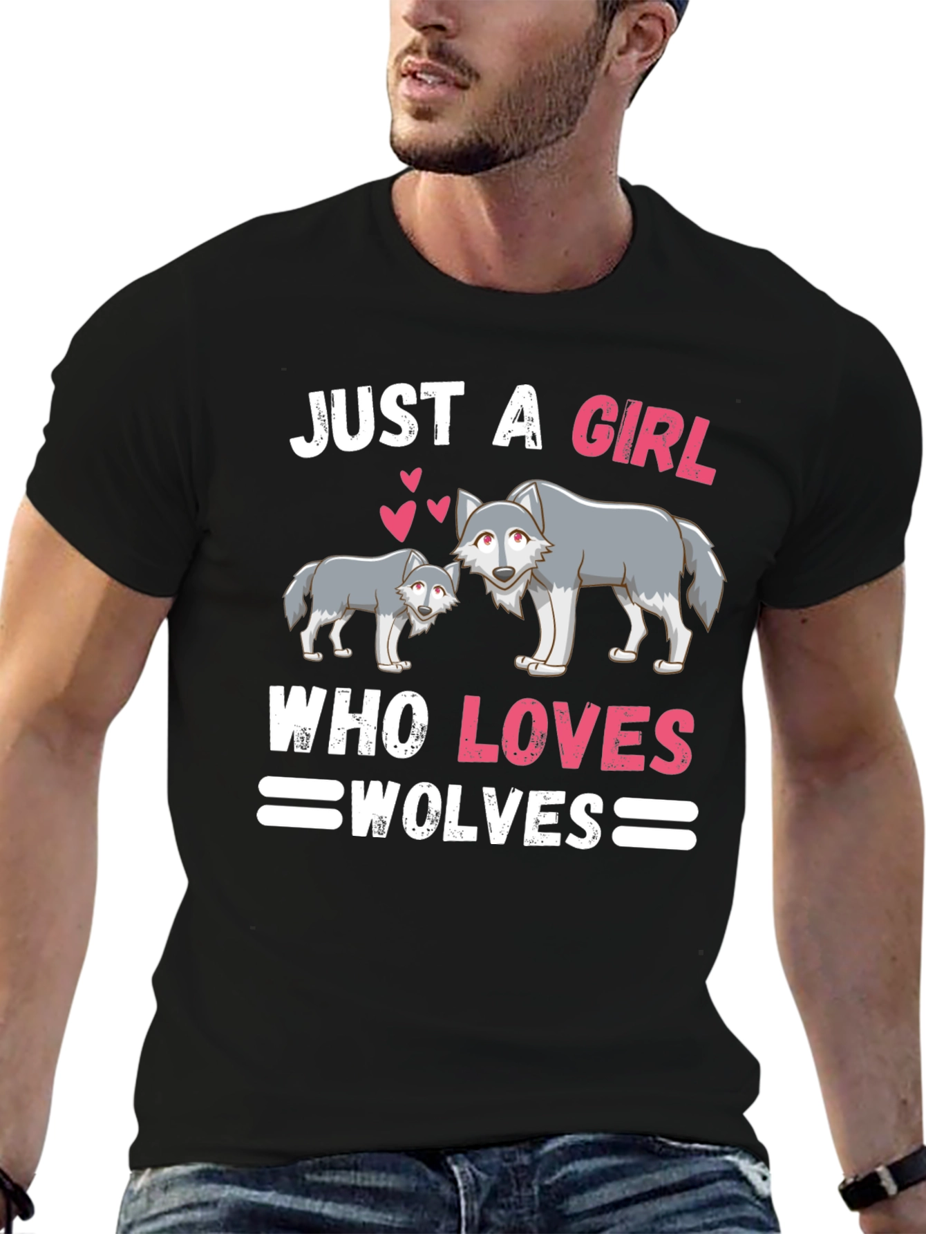 Just A Girl Who Loves Wolves Graphic Tee