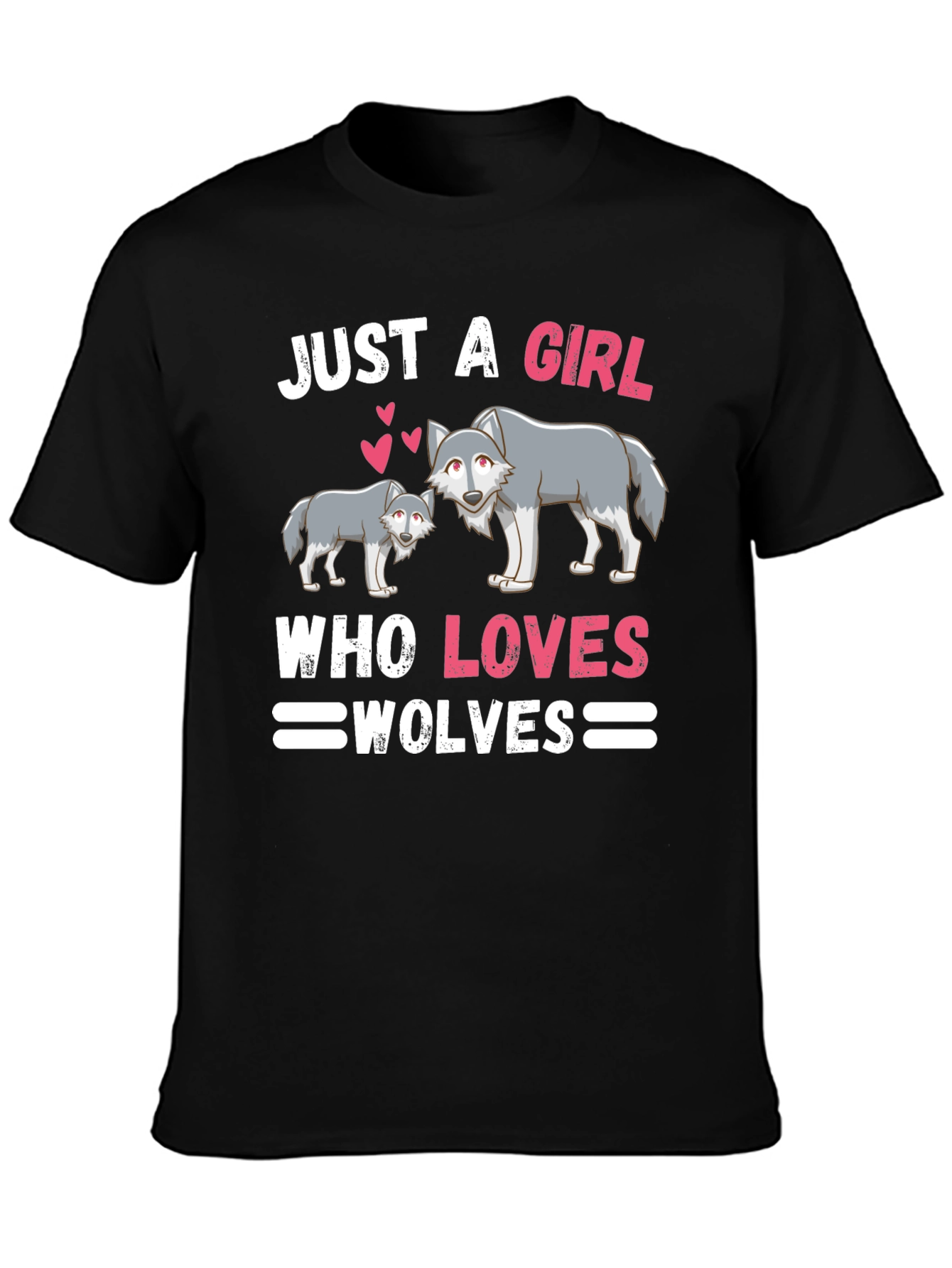 Just A Girl Who Loves Wolves Graphic Tee