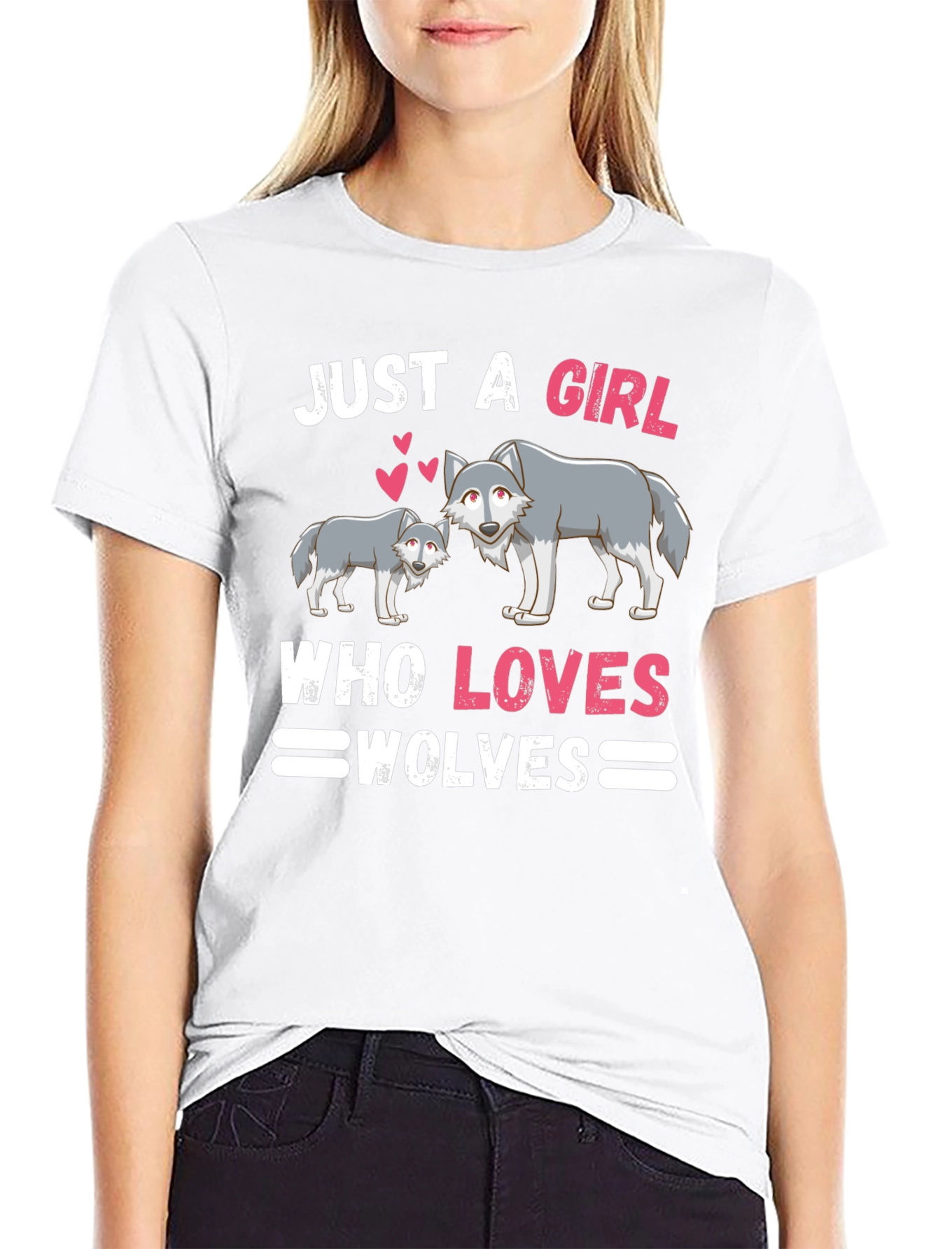 Just A Girl Who Loves Wolves Graphic Tee