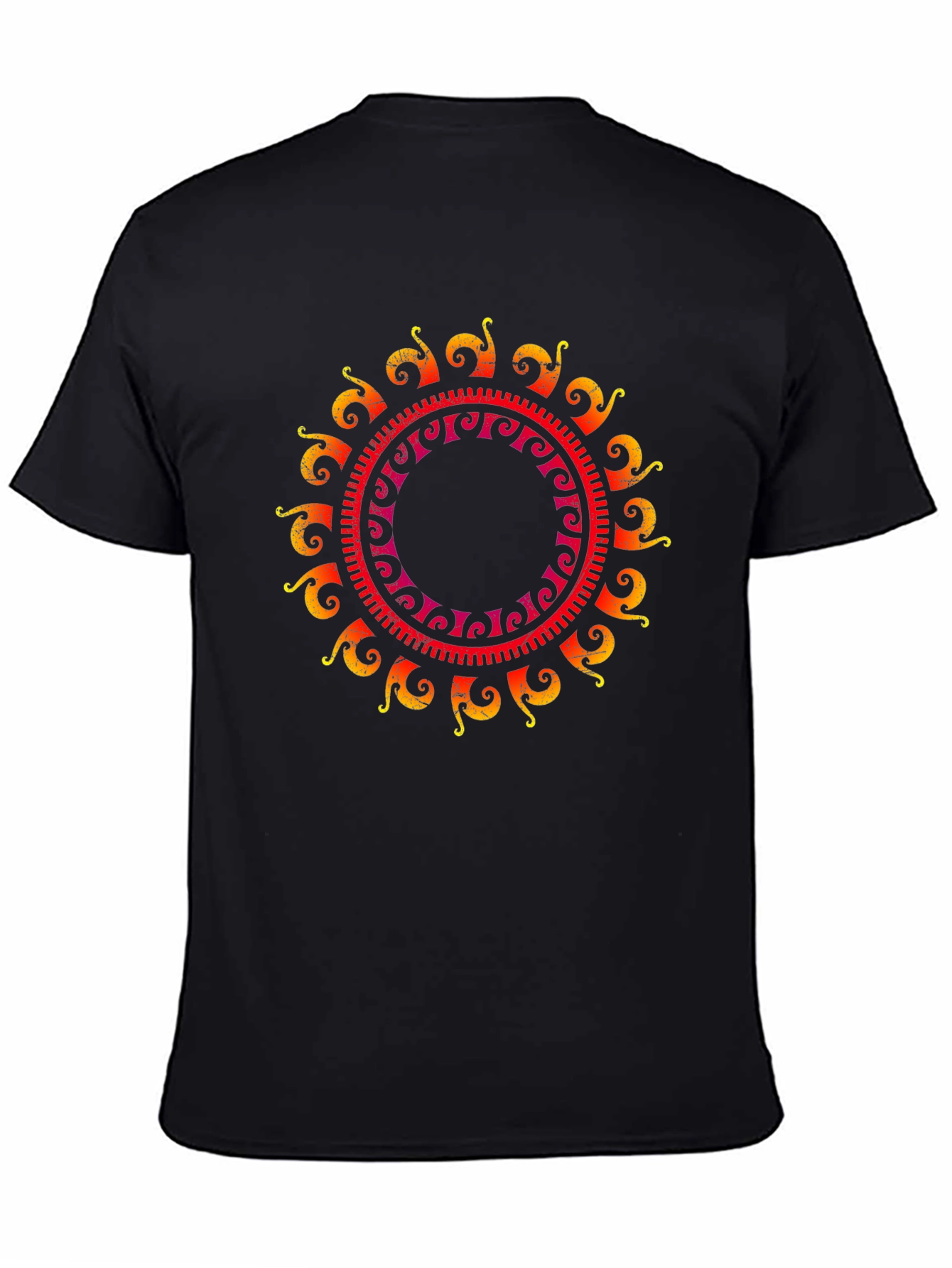 Sun Mandala Graphic Tee - Black