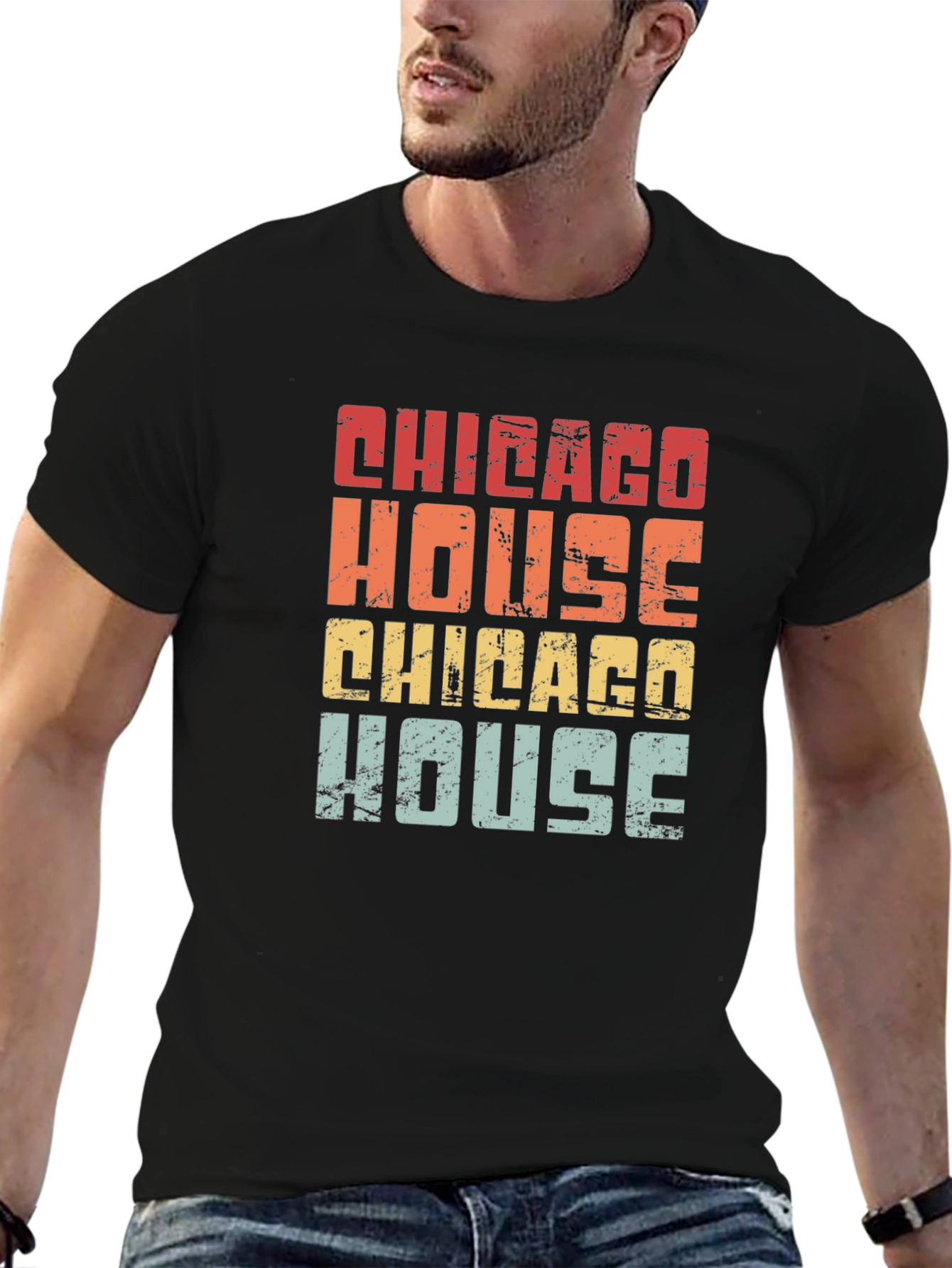Chicago House Music Retro Graphic T-Shirt