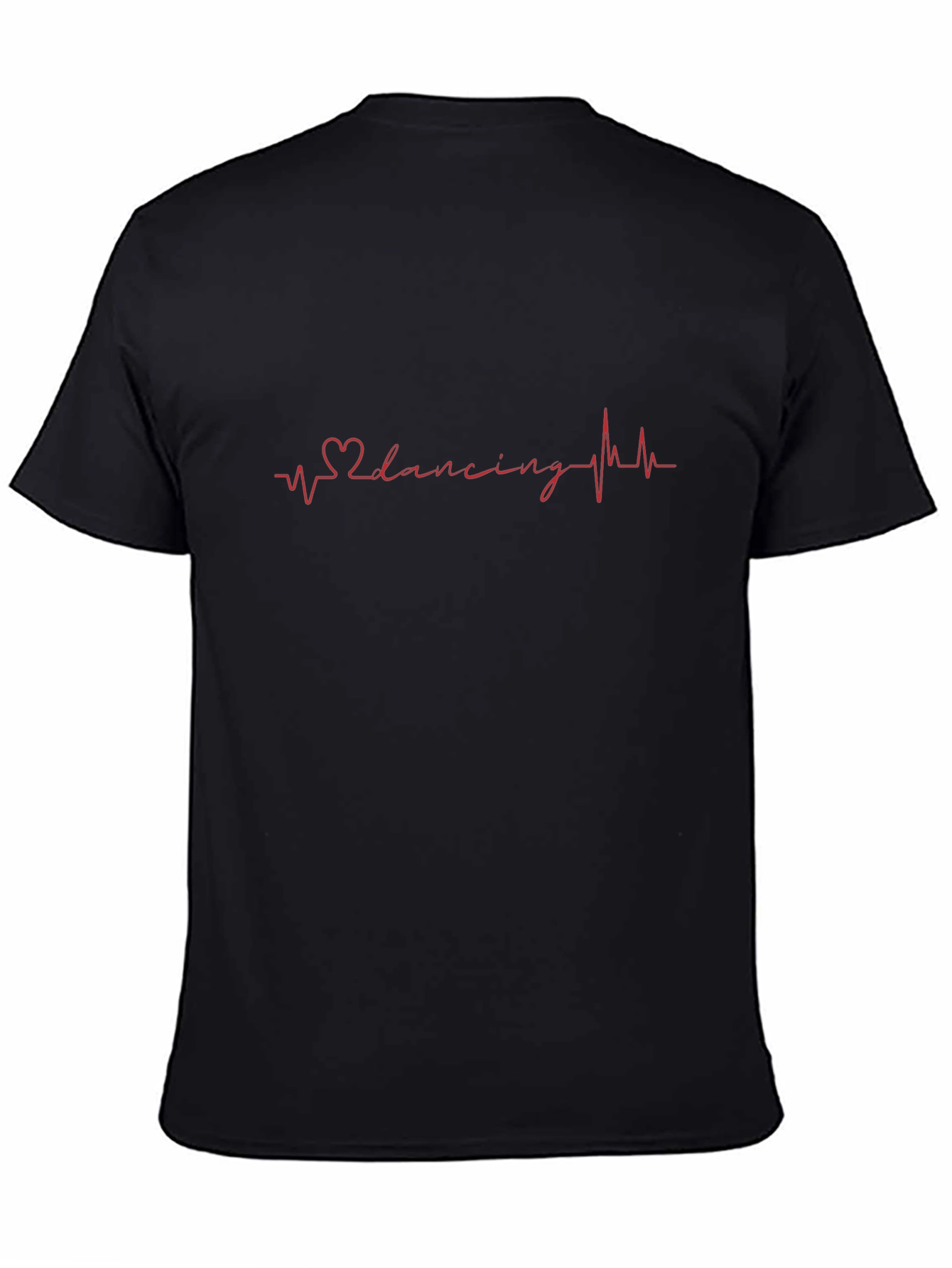 Dancing Heartbeat T-Shirt - Black Cotton Tee
