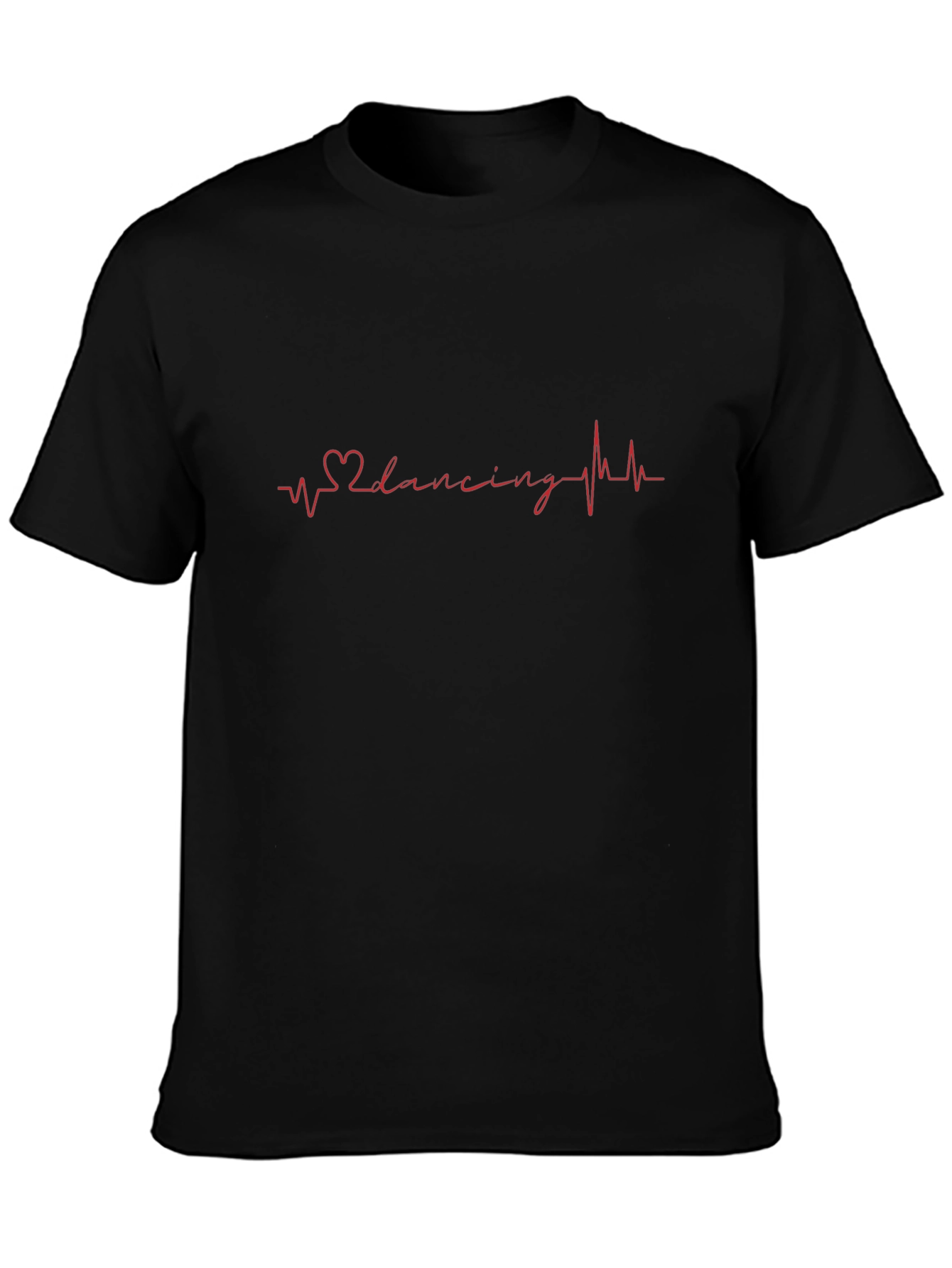 Dancing Heartbeat T-Shirt - Black Cotton Tee