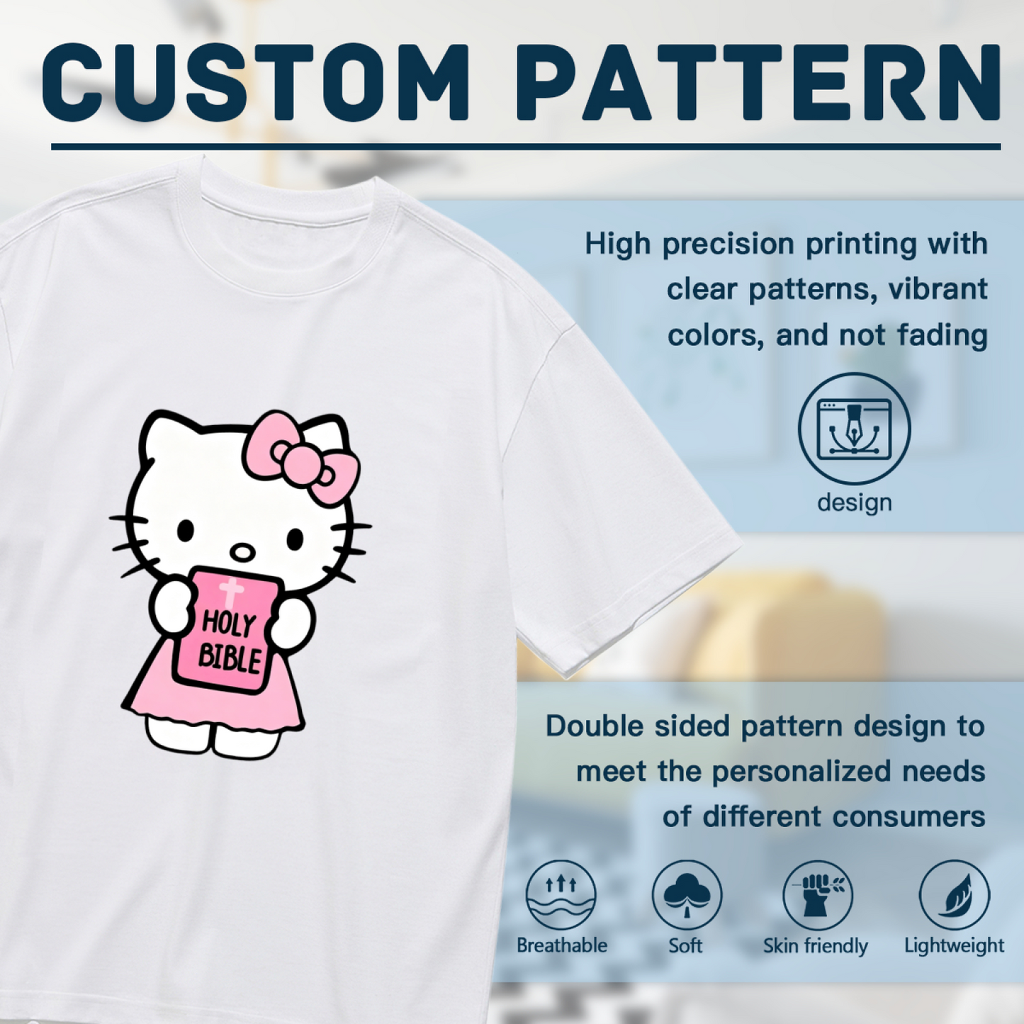 Faith?Style Hello Kitty Lovely Casual Plus?Size Ladies Short Sleeve Tee