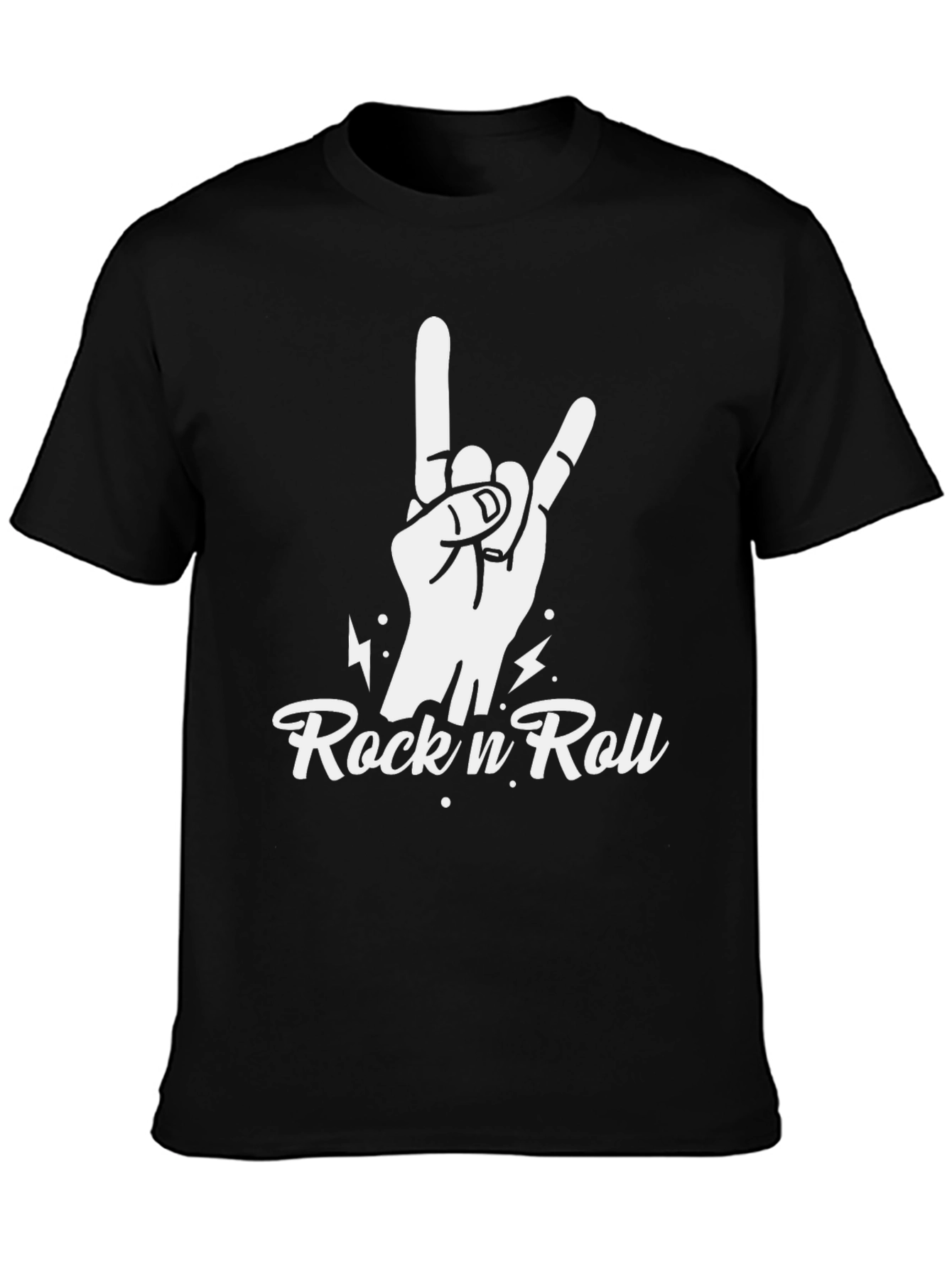 Rock n Roll Hand Gesture Black T-Shirt