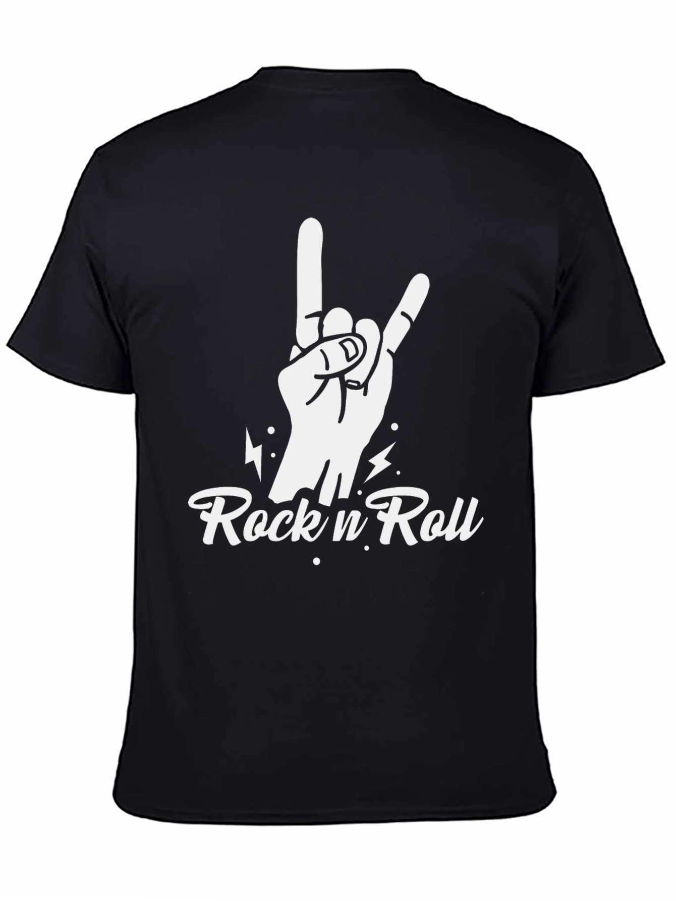 Rock n Roll Hand Gesture Black T-Shirt