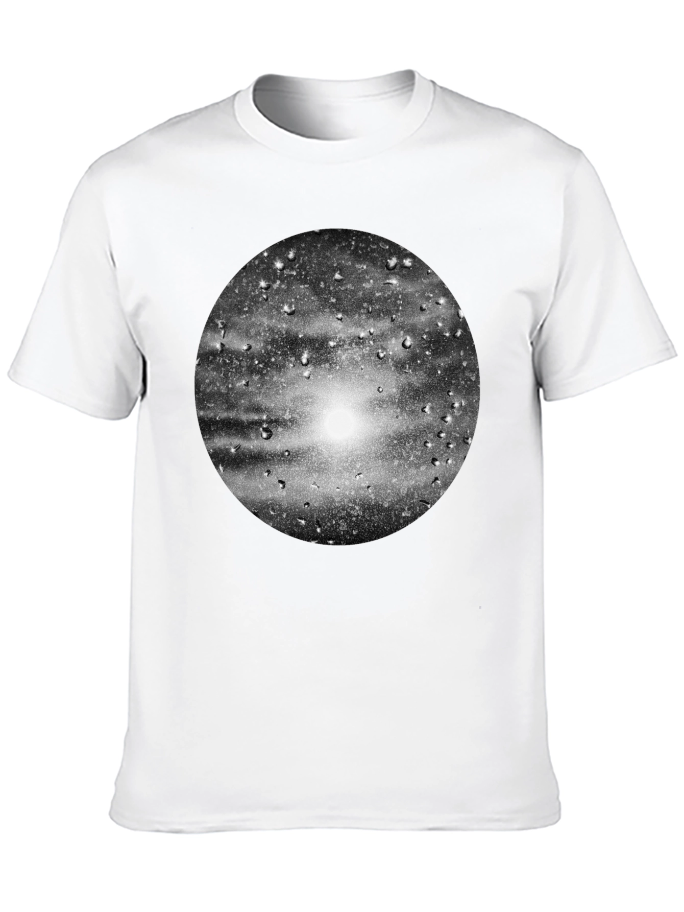 Black Graphic Tee - Rain on Glass Print