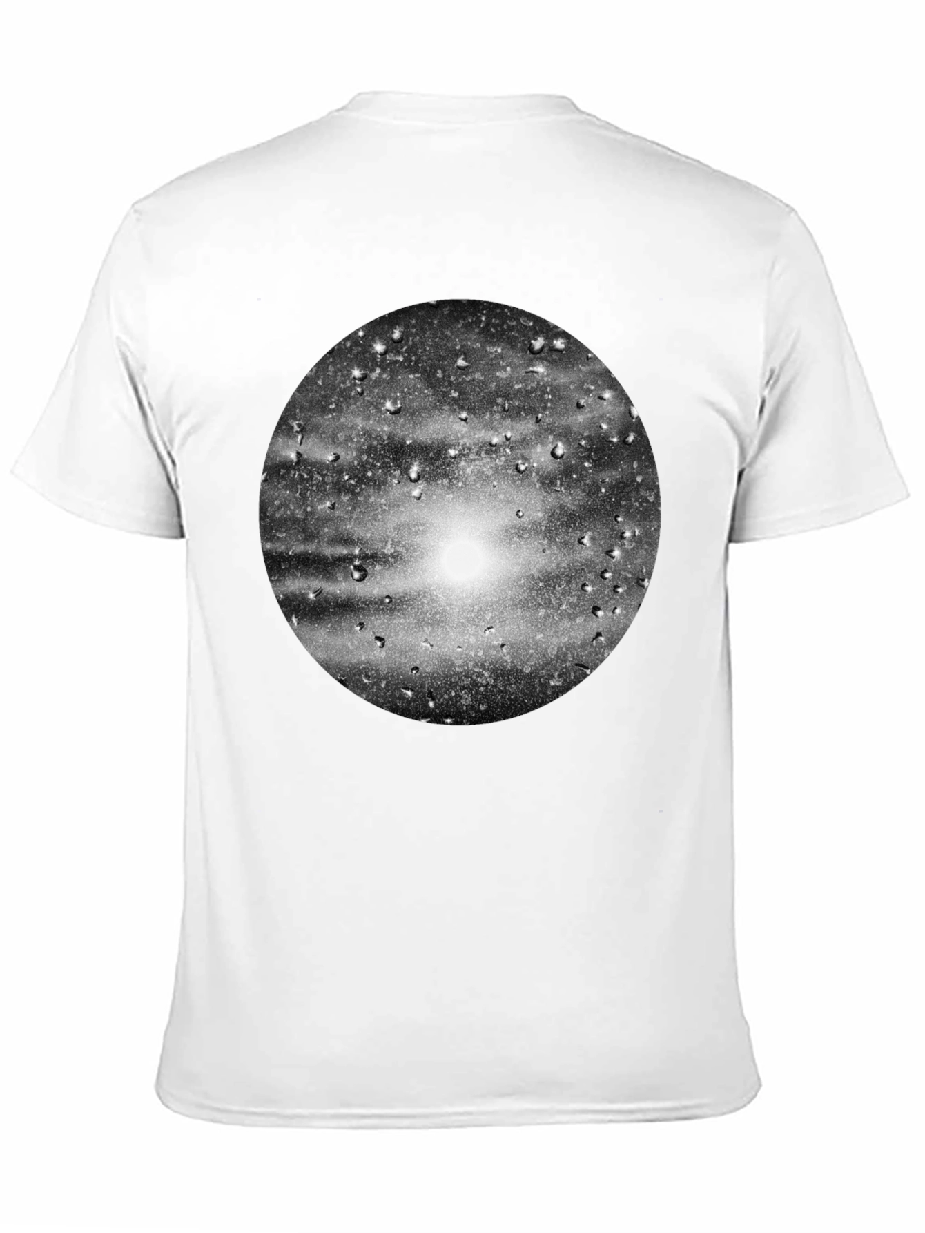 Black Graphic Tee - Rain on Glass Print