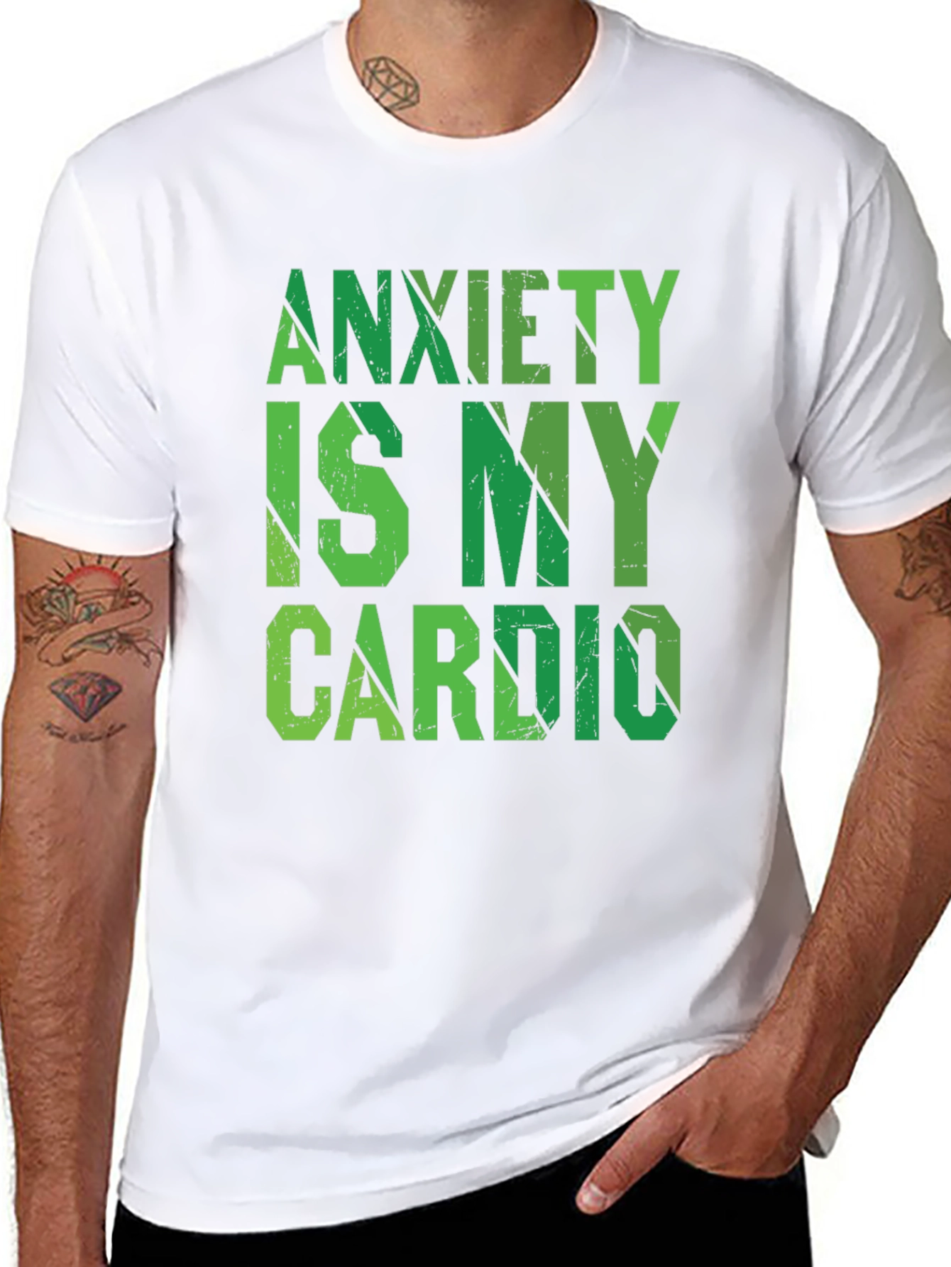 Anxiety Is My Cardio - Funny Workout T-Shirt