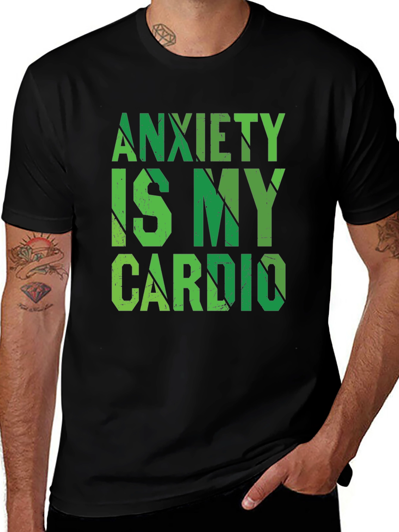 Anxiety Is My Cardio - Funny Workout T-Shirt