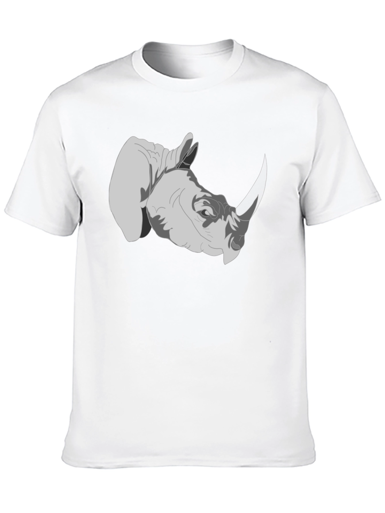 Rhinoceros Graphic Tee - Black Cotton T-Shirt