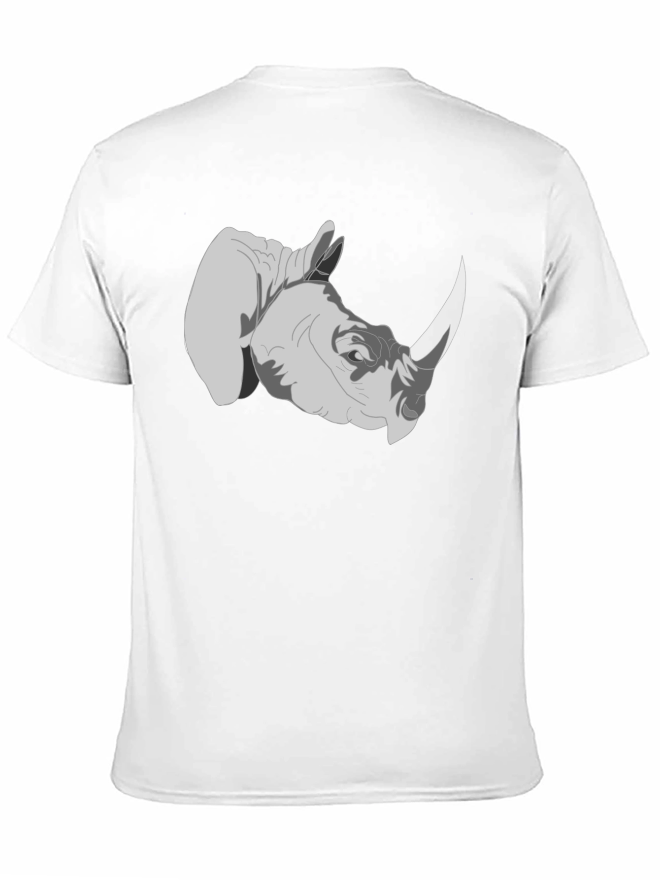 Rhinoceros Graphic Tee - Black Cotton T-Shirt
