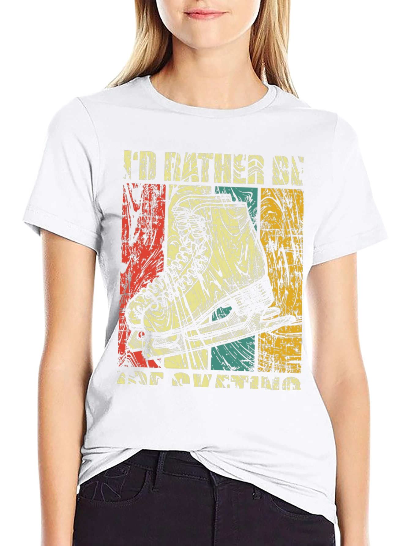 Id Rather Be Ice Skating T-Shirt