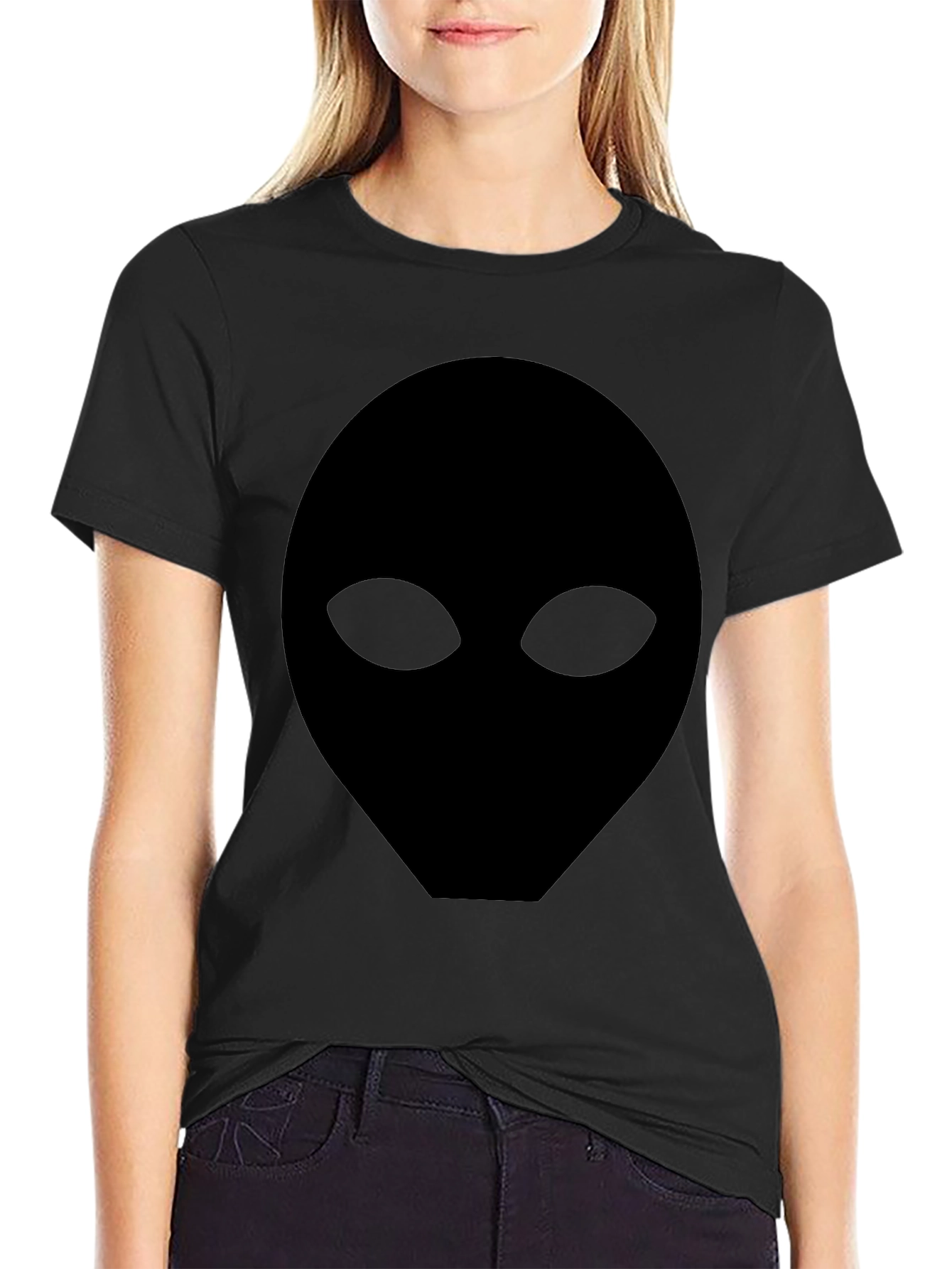 Alien Head Graphic Tee - Mens Black T-Shirt