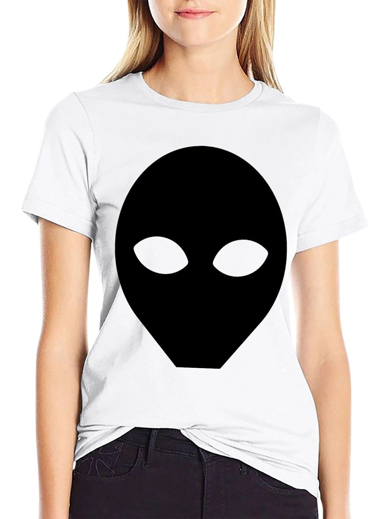 Alien Head Graphic Tee - Mens Black T-Shirt