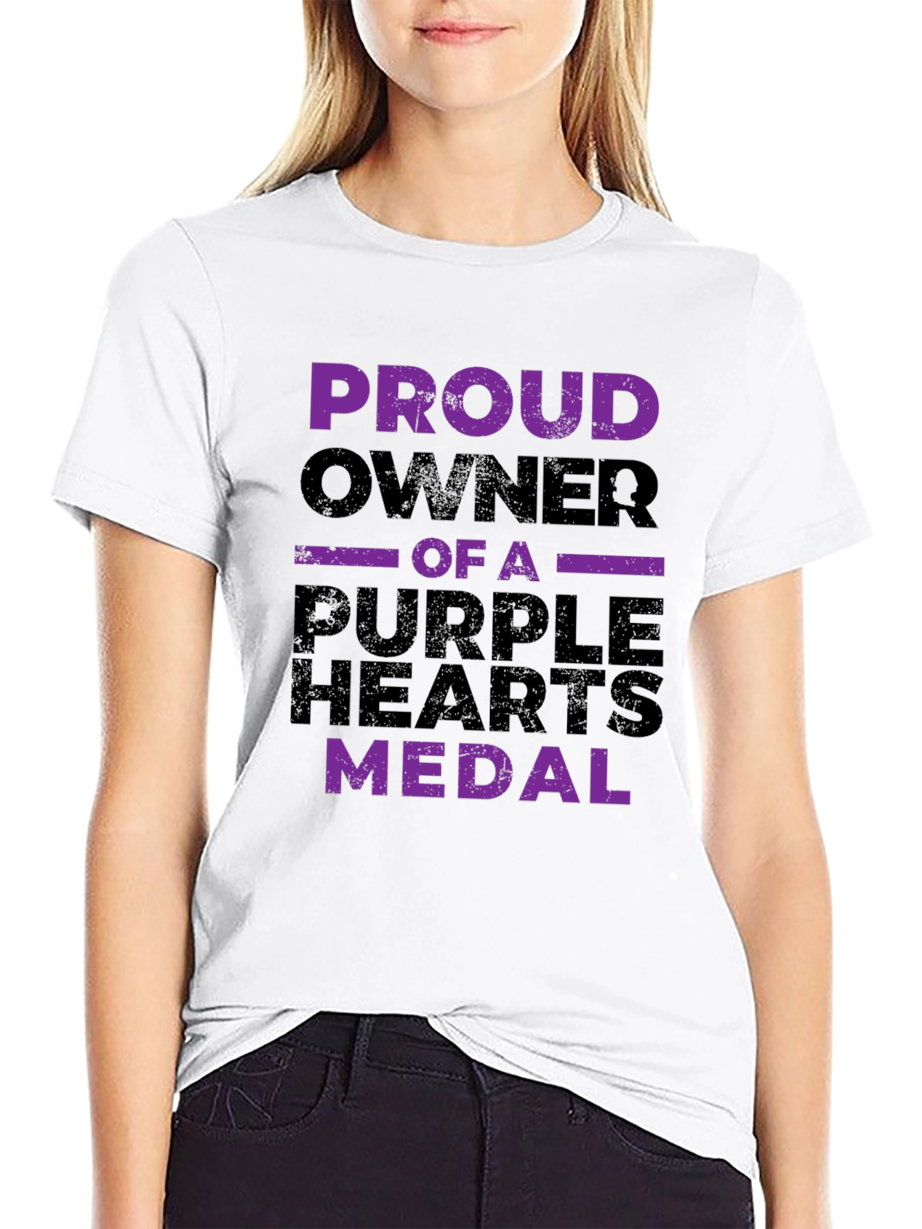 Proud Owner Purple Heart Medal Graphic T-Shirt