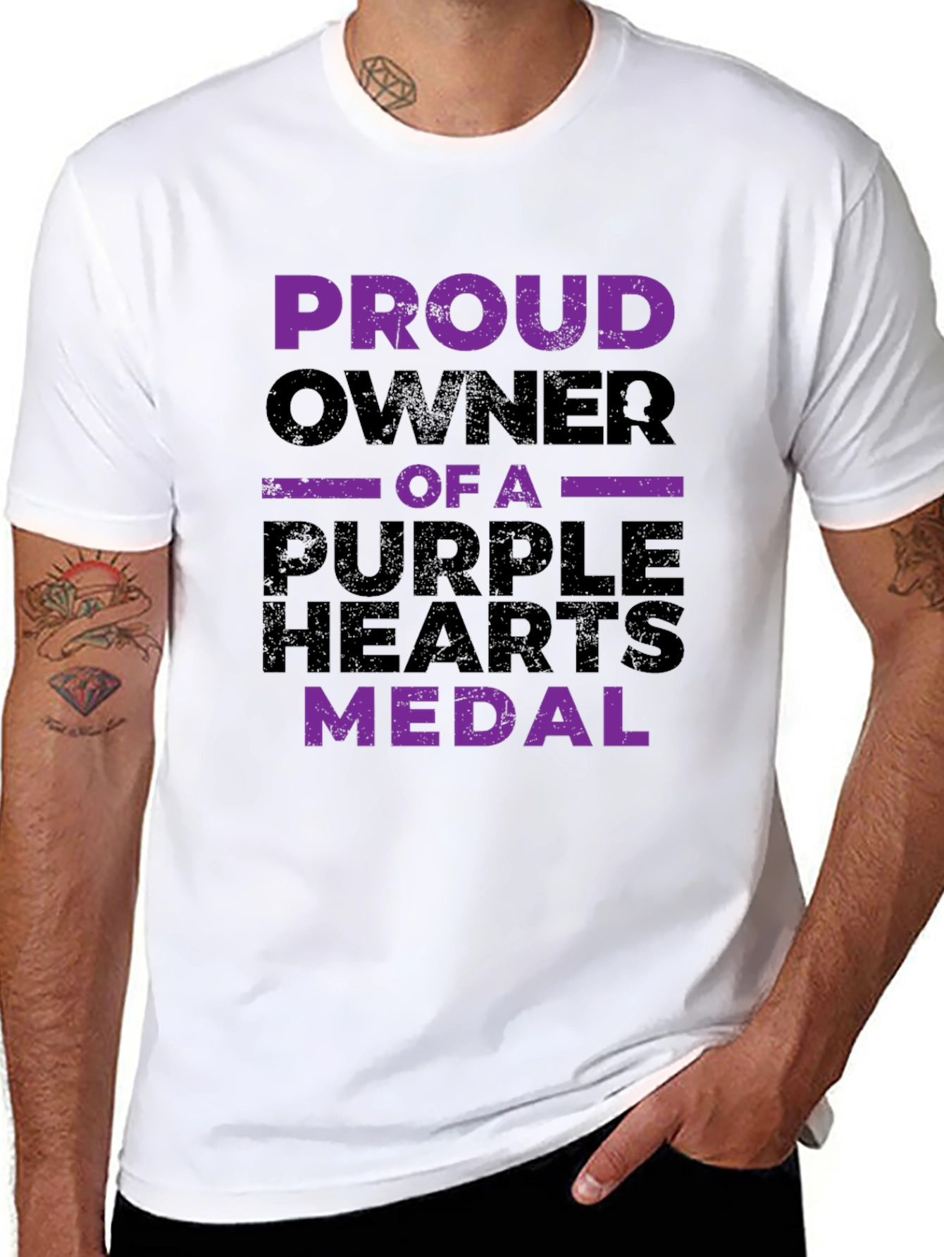Proud Owner Purple Heart Medal Graphic T-Shirt