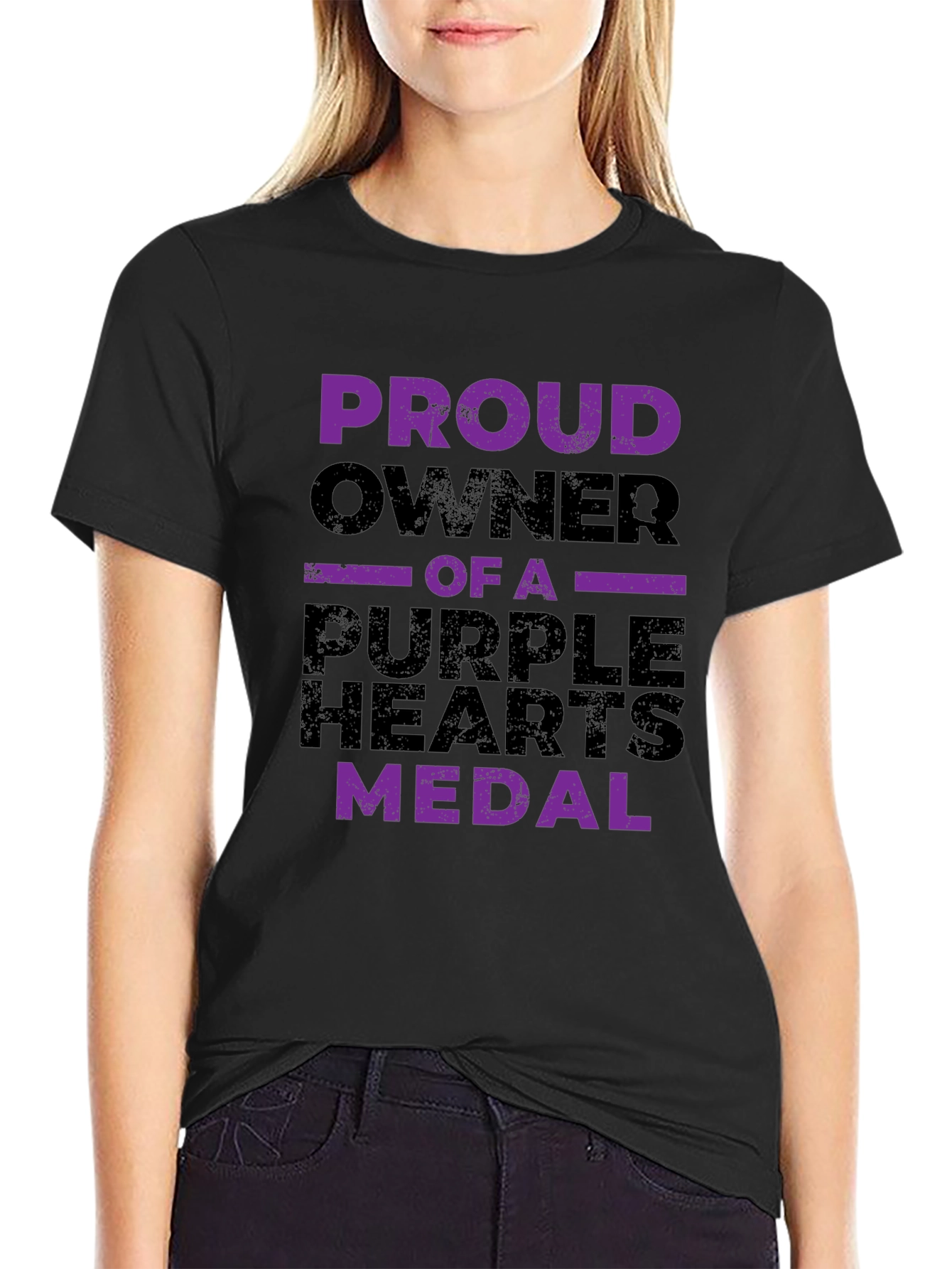 Proud Owner Purple Heart Medal Graphic T-Shirt
