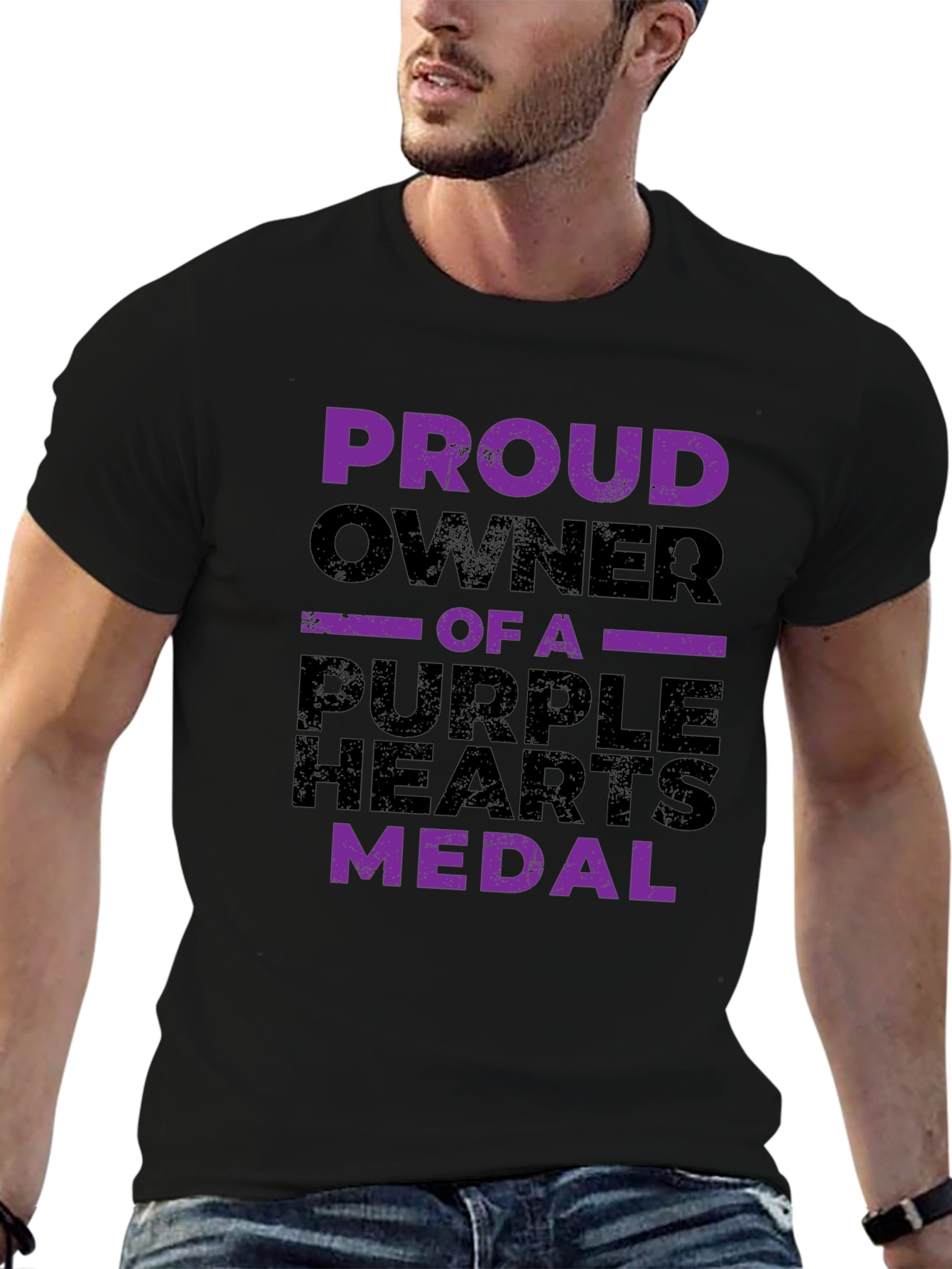 Proud Owner Purple Heart Medal Graphic T-Shirt