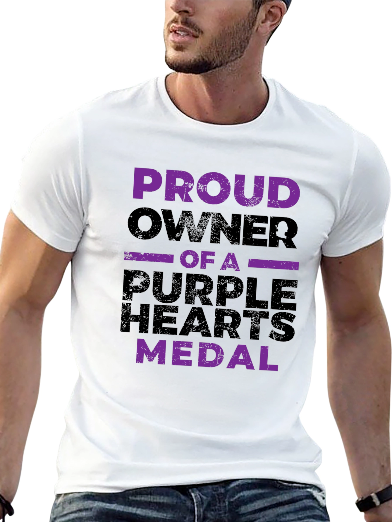 Proud Owner Purple Heart Medal Graphic T-Shirt