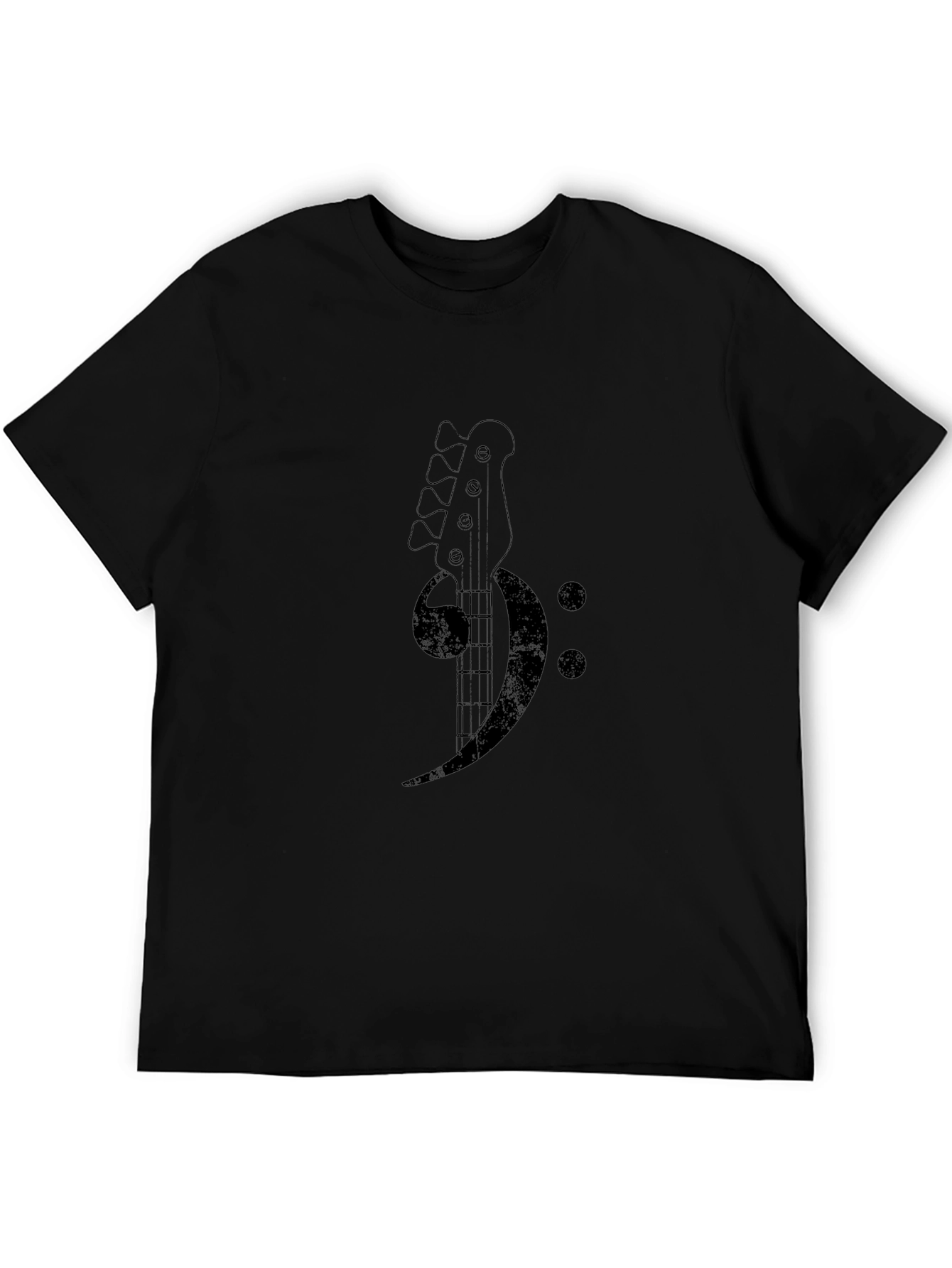 Bass Clef Guitar Graphic Tee - Musician Style