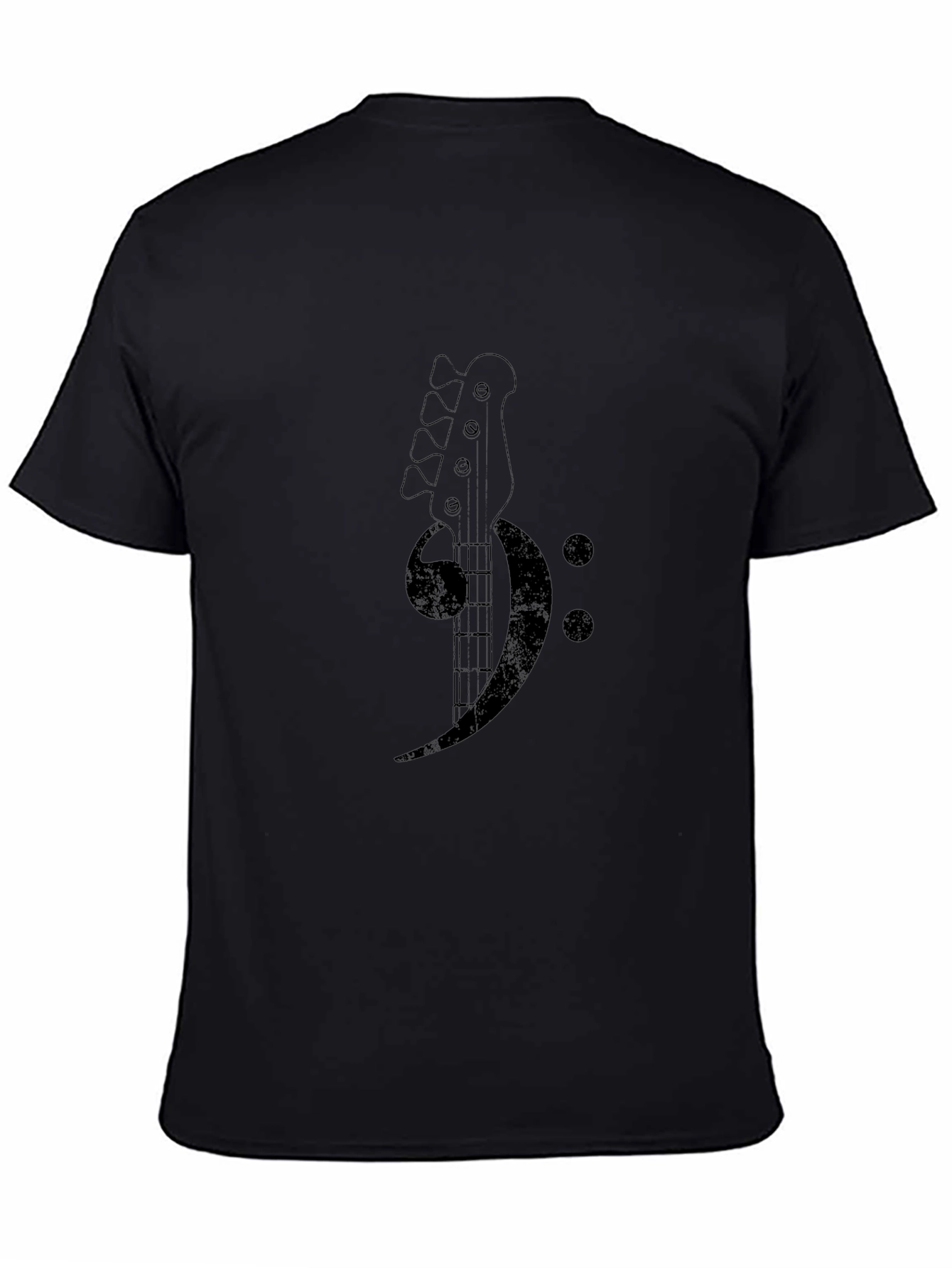 Bass Clef Guitar Graphic Tee - Musician Style
